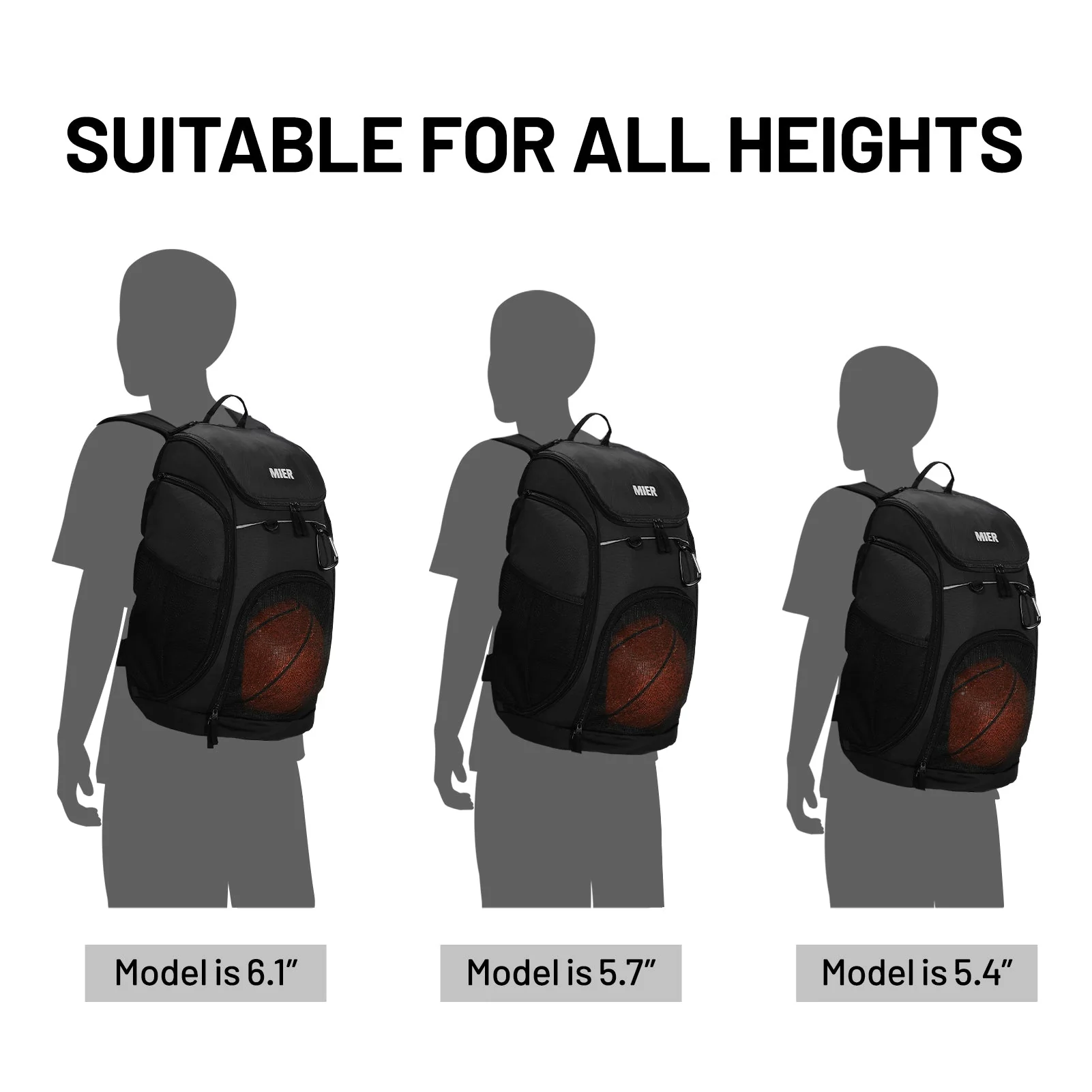 Basketball Backpack Large Sports Bag with Laptop Compartment - Image 8