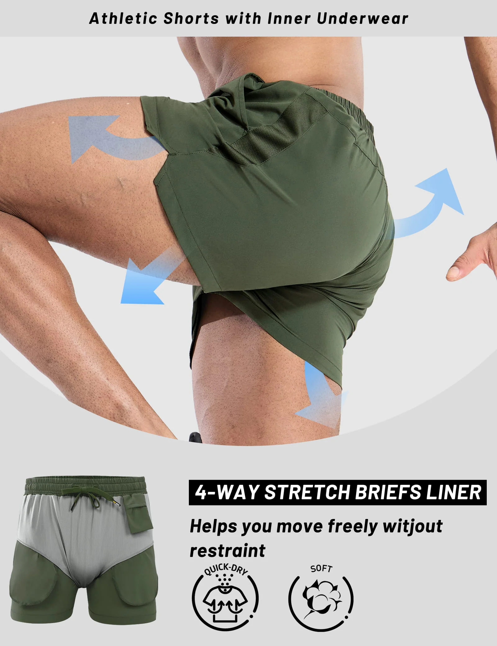 Men's PaceLite Split Shorts 3" - Image 7