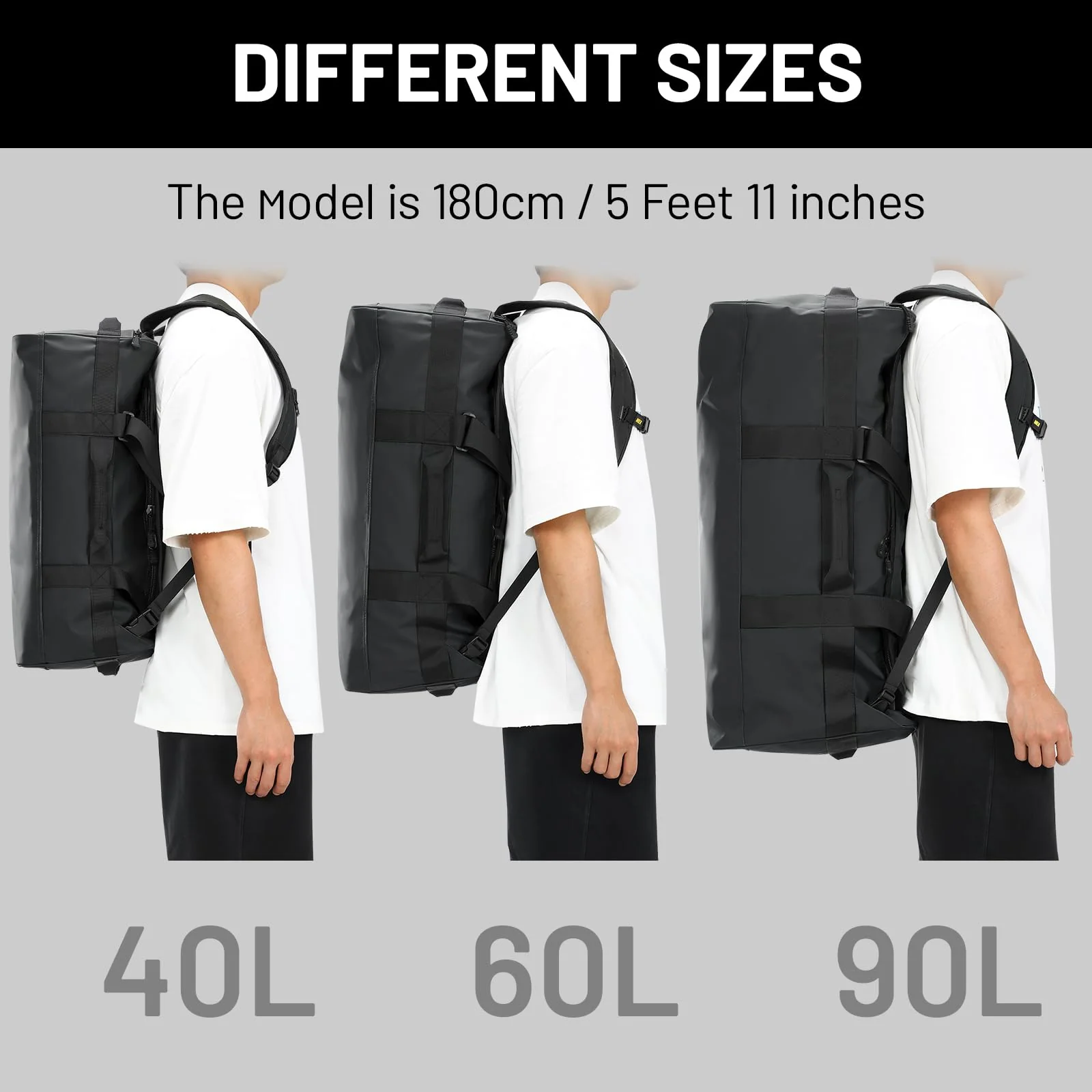Large Convertible Backpack Duffle Heavy Duty Duffel Bag - Image 5