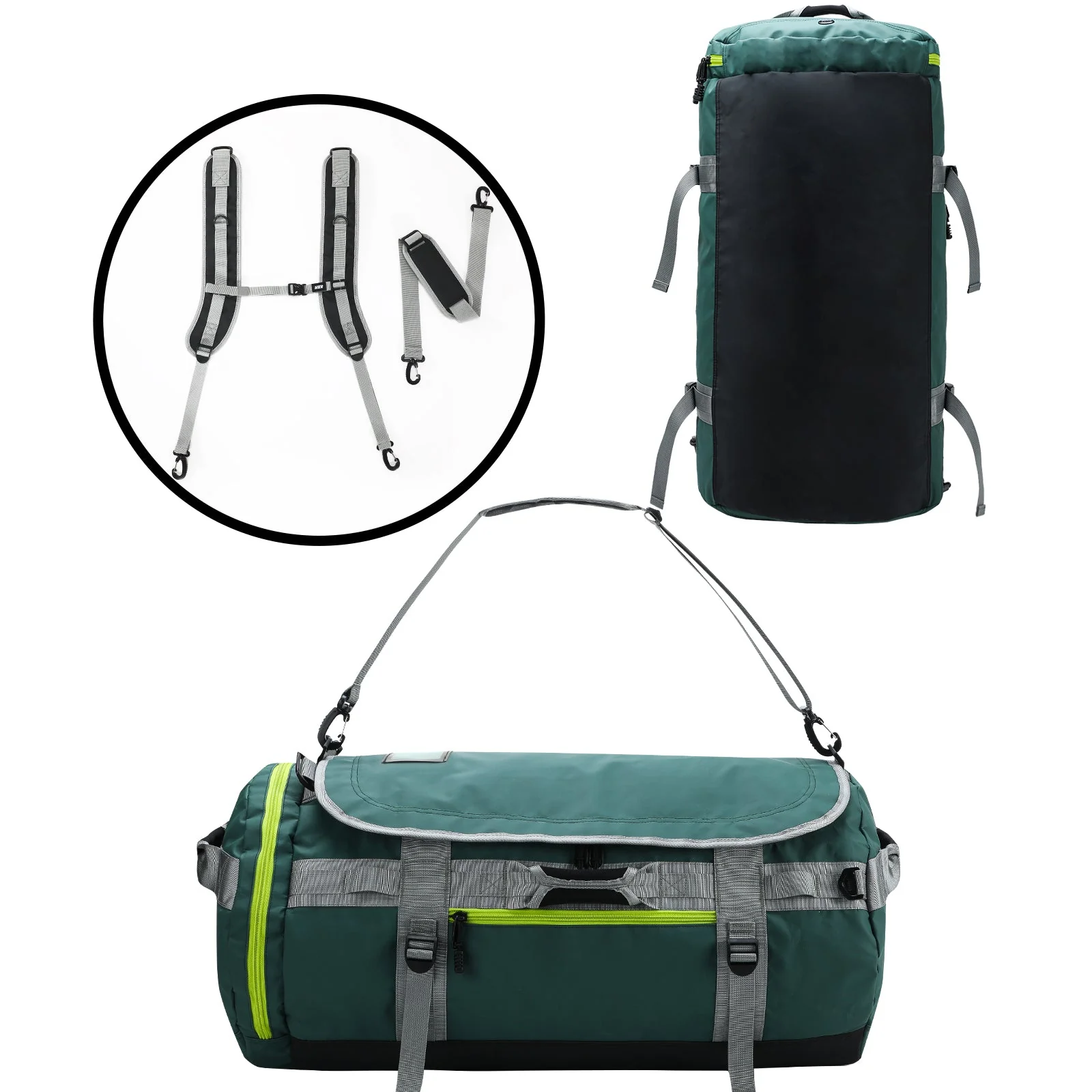 Large Duffel Backpack Sports Gym Bag with Shoe Compartment - Image 21