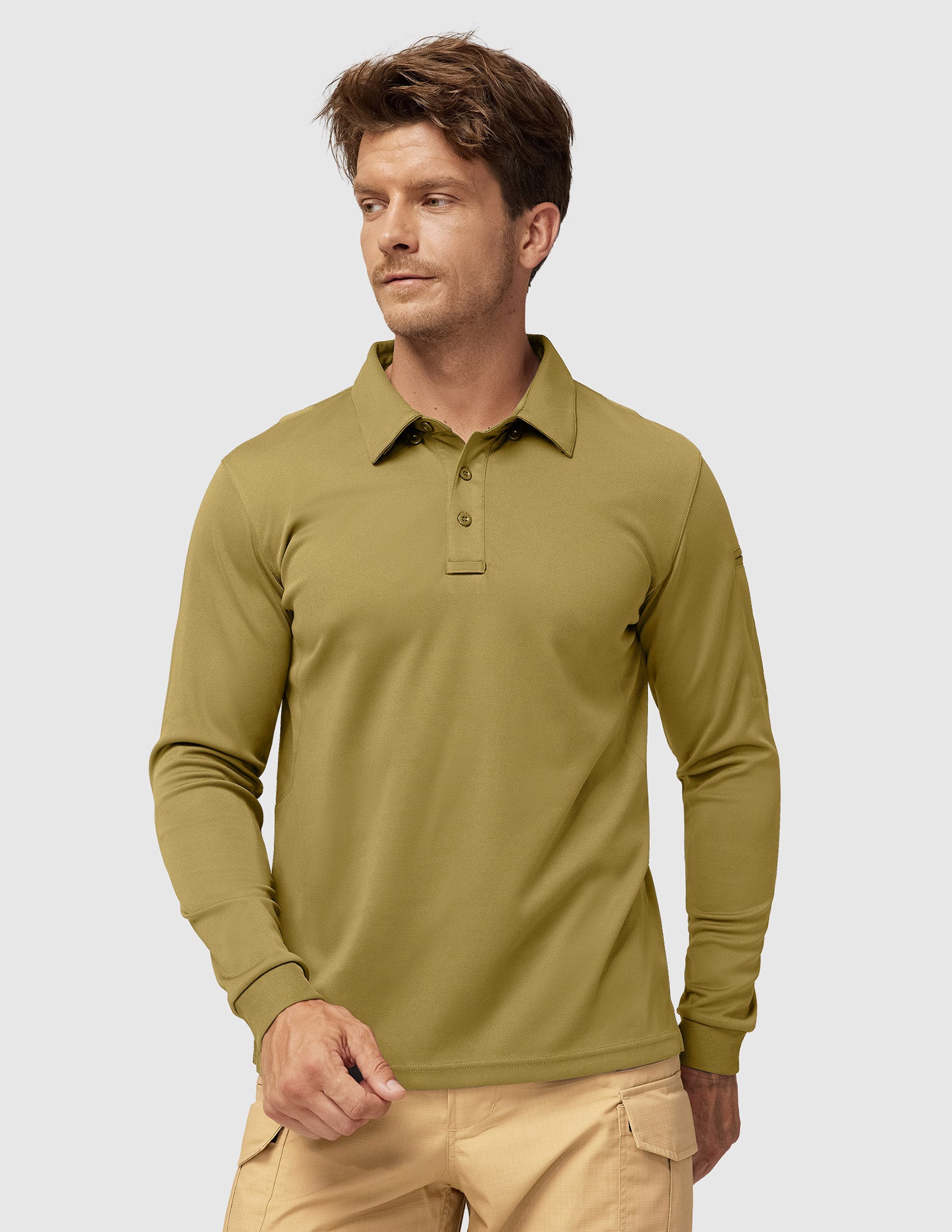 Men's Outdoor Tactical Long Sleeve Polo Shirts Quick Dry - Image 101
