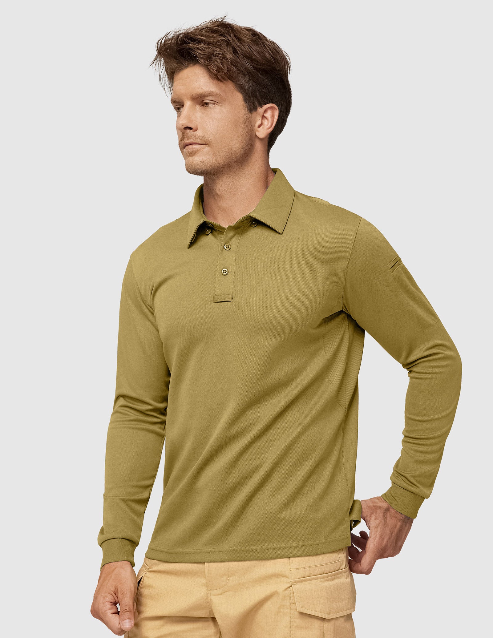 Men's Outdoor Tactical Long Sleeve Polo Shirts Quick Dry - Image 102