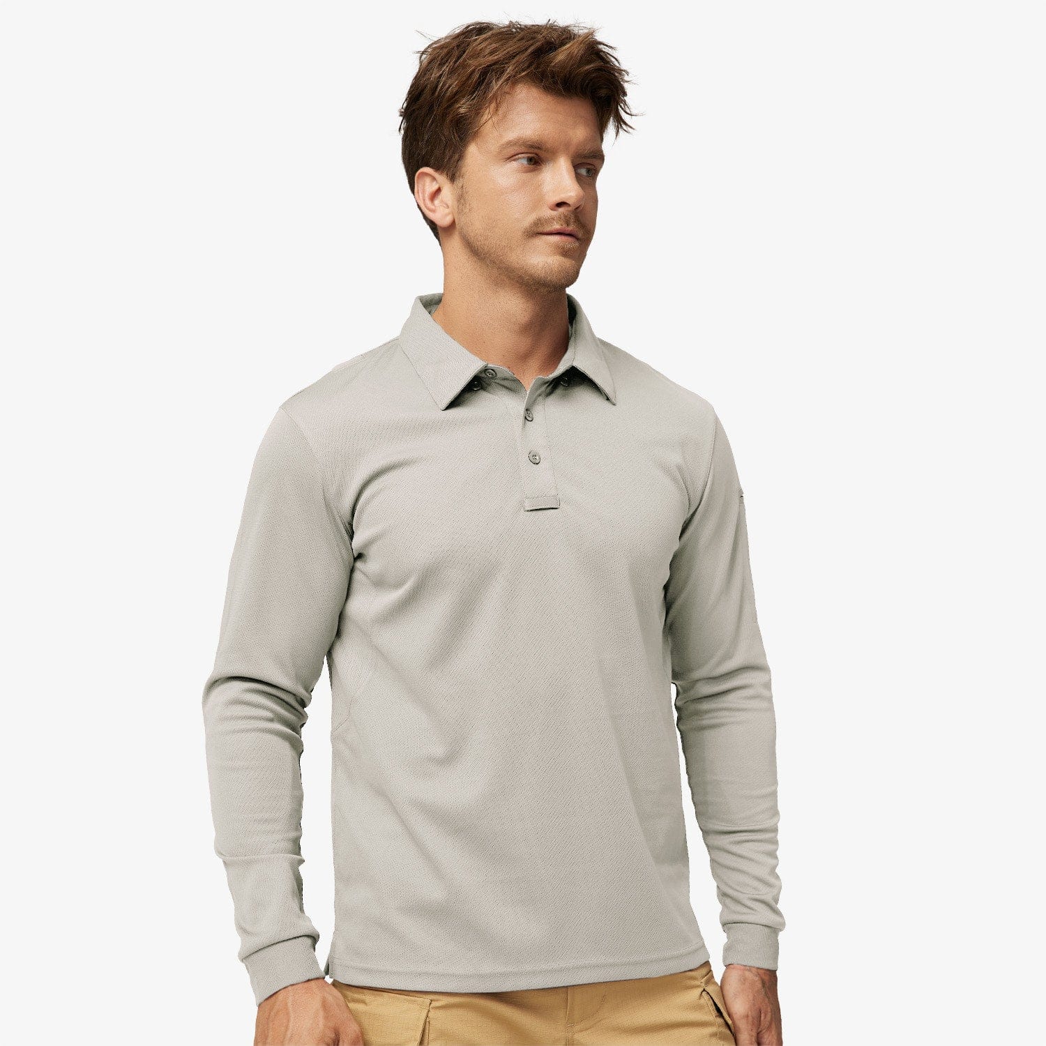 Men's Outdoor Tactical Long Sleeve Polo Shirts Quick Dry - Image 18