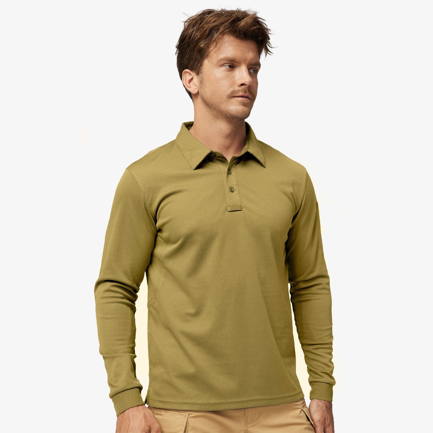 Men's Outdoor Tactical Long Sleeve Polo Shirts Quick Dry - Image 20