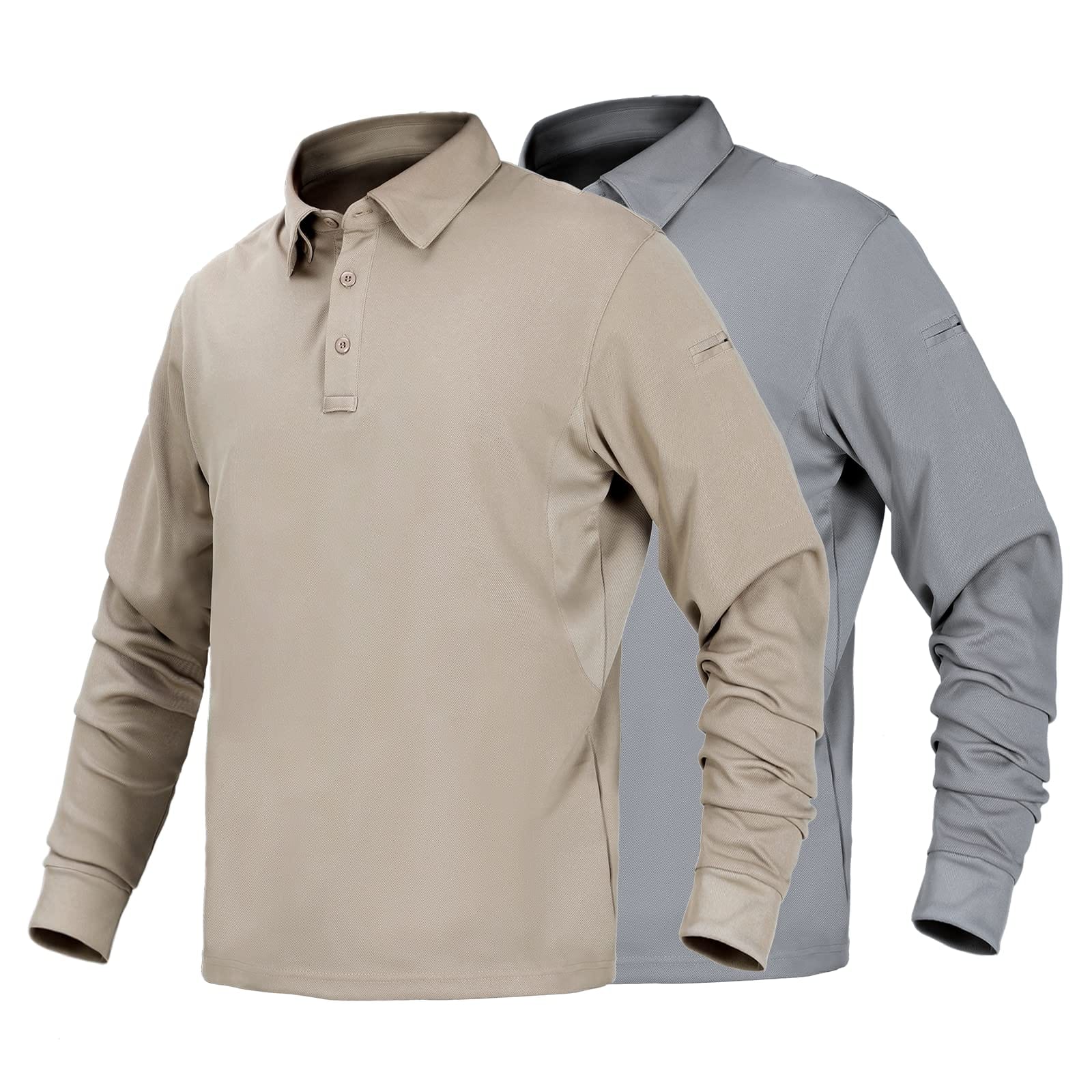 Men's Outdoor Tactical Long Sleeve Polo Shirts Quick Dry - Image 25
