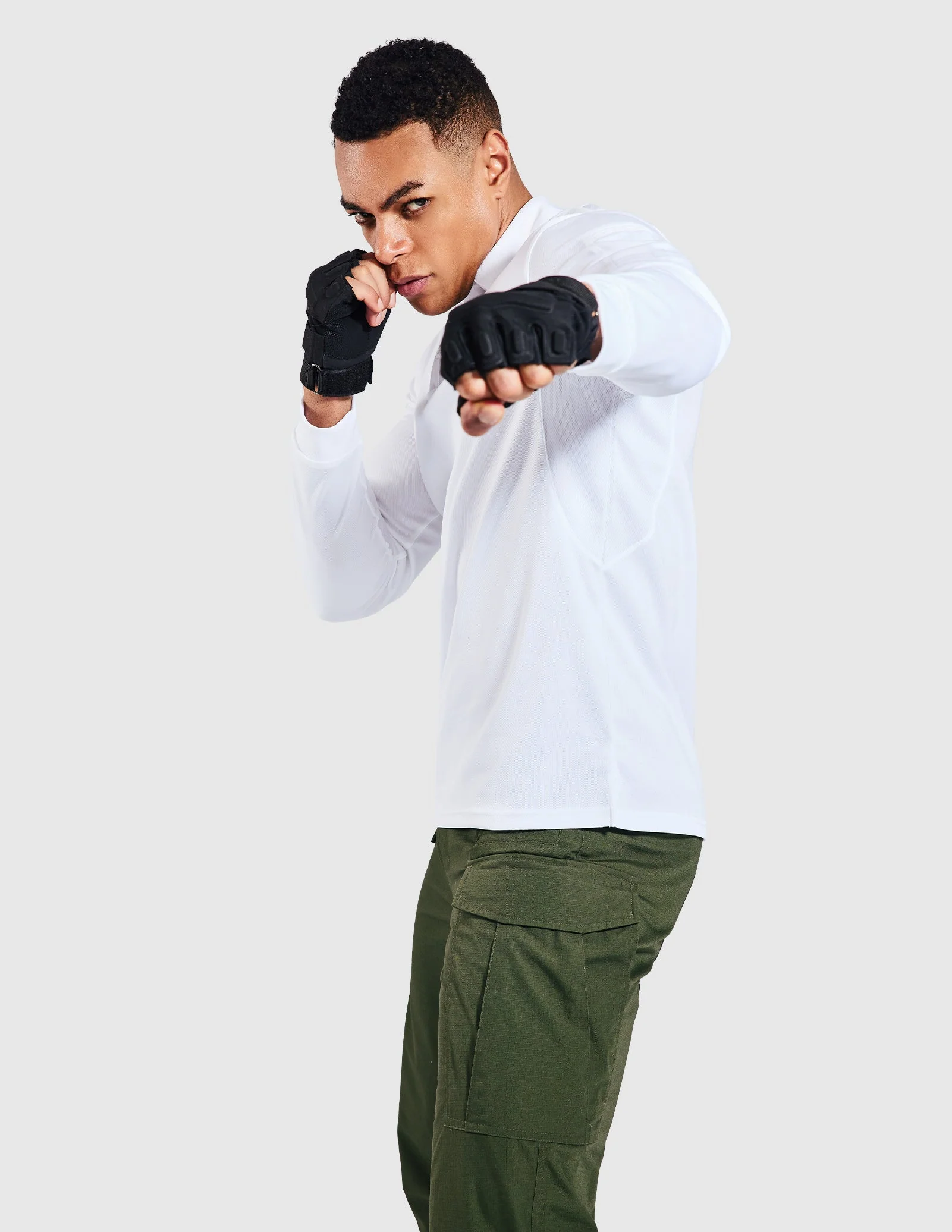 Men's Outdoor Tactical Long Sleeve Polo Shirts Quick Dry - Image 27
