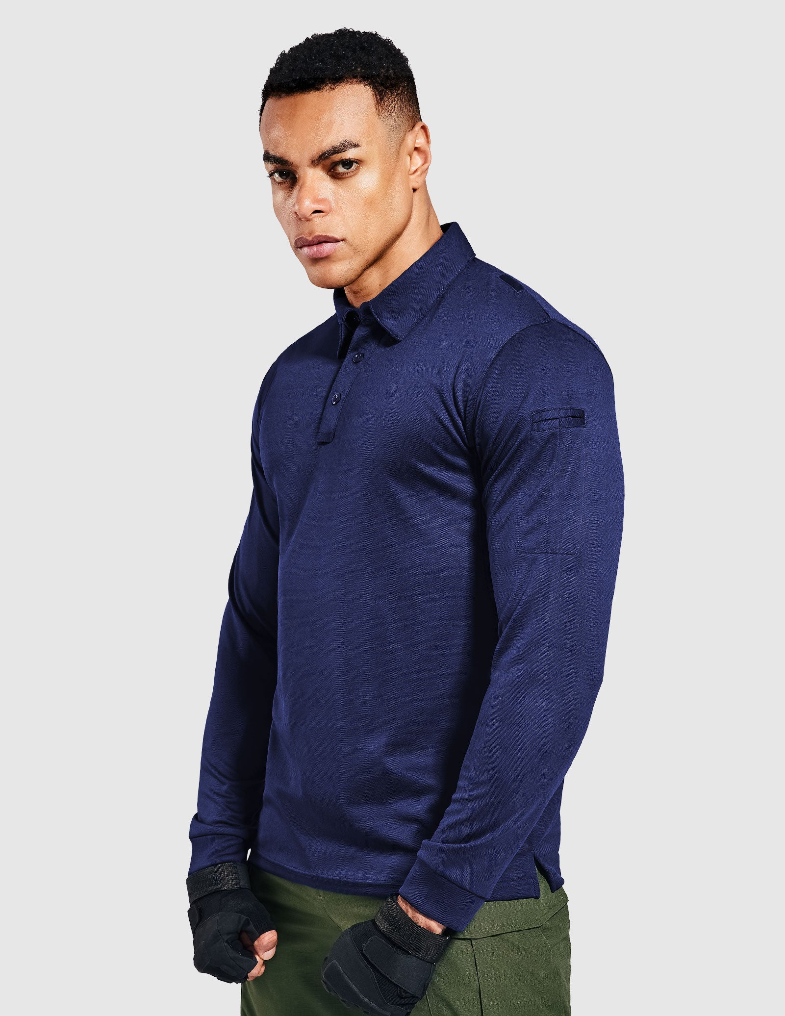 Men's Outdoor Tactical Long Sleeve Polo Shirts Quick Dry - Image 37