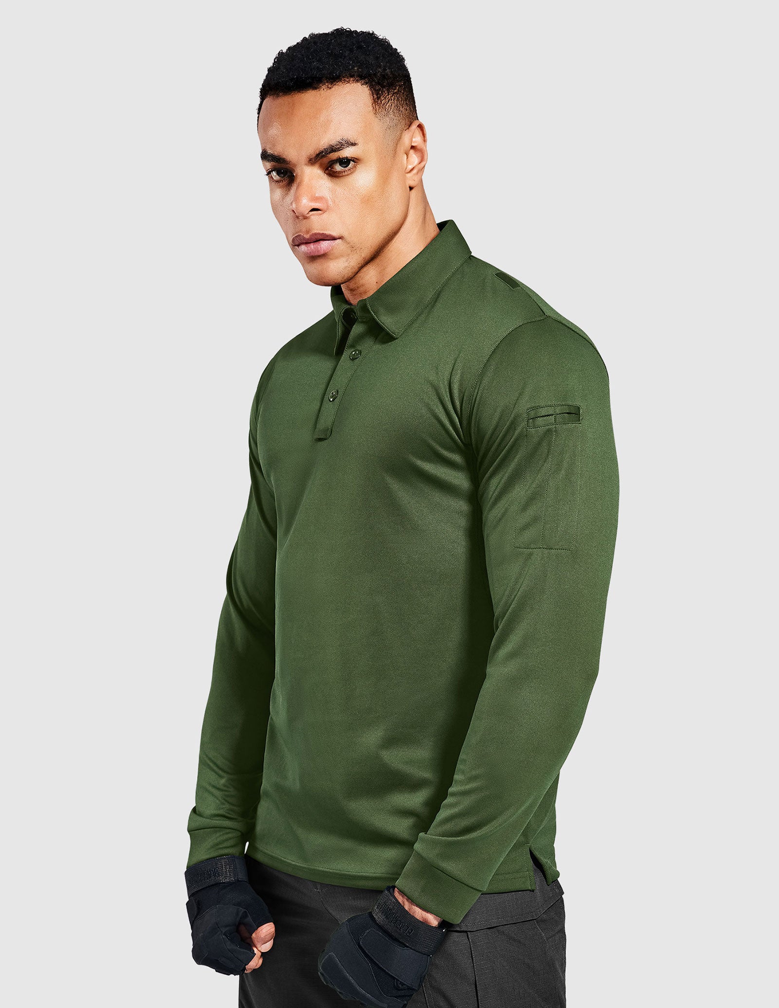 Men's Outdoor Tactical Long Sleeve Polo Shirts Quick Dry - Image 38