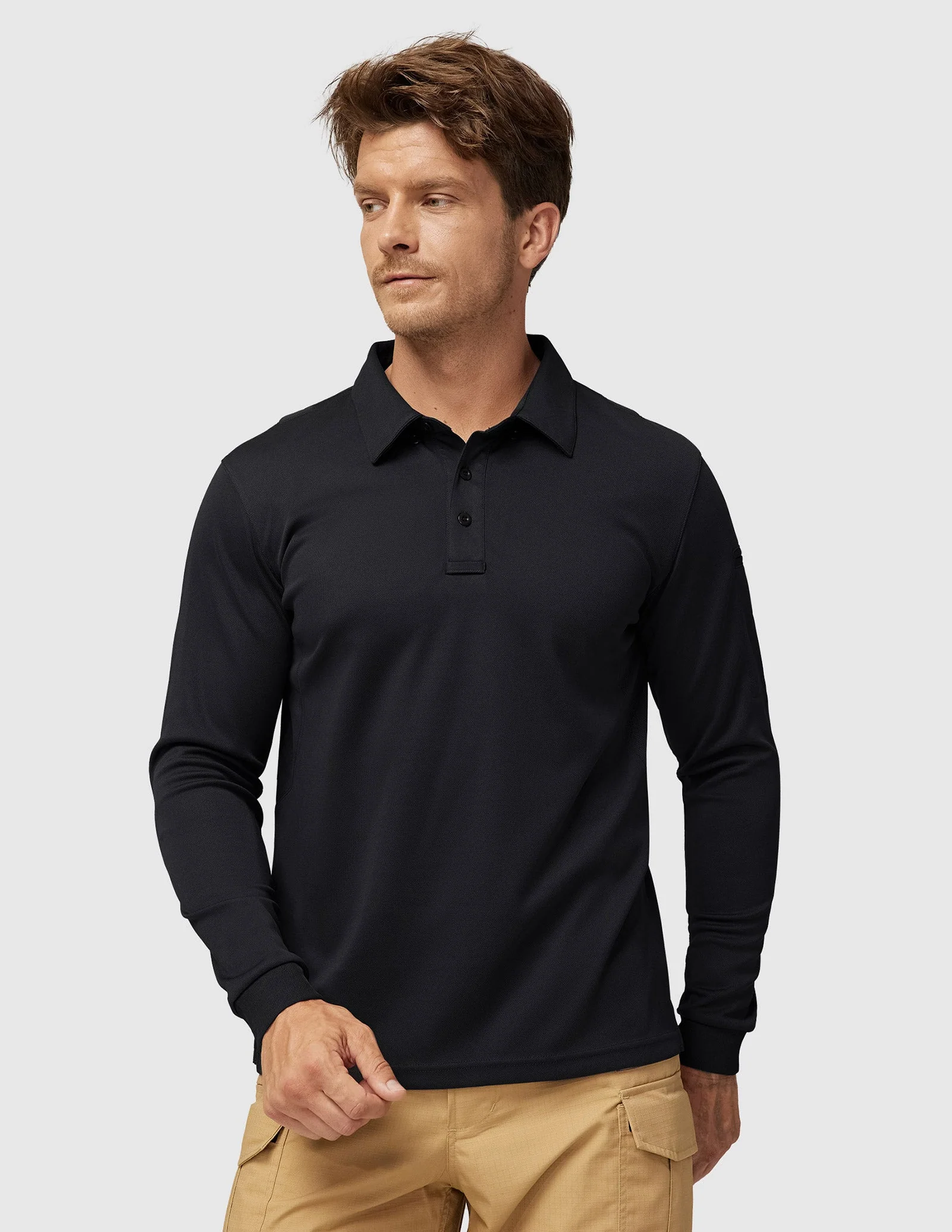Men's Outdoor Tactical Long Sleeve Polo Shirts Quick Dry - Image 48