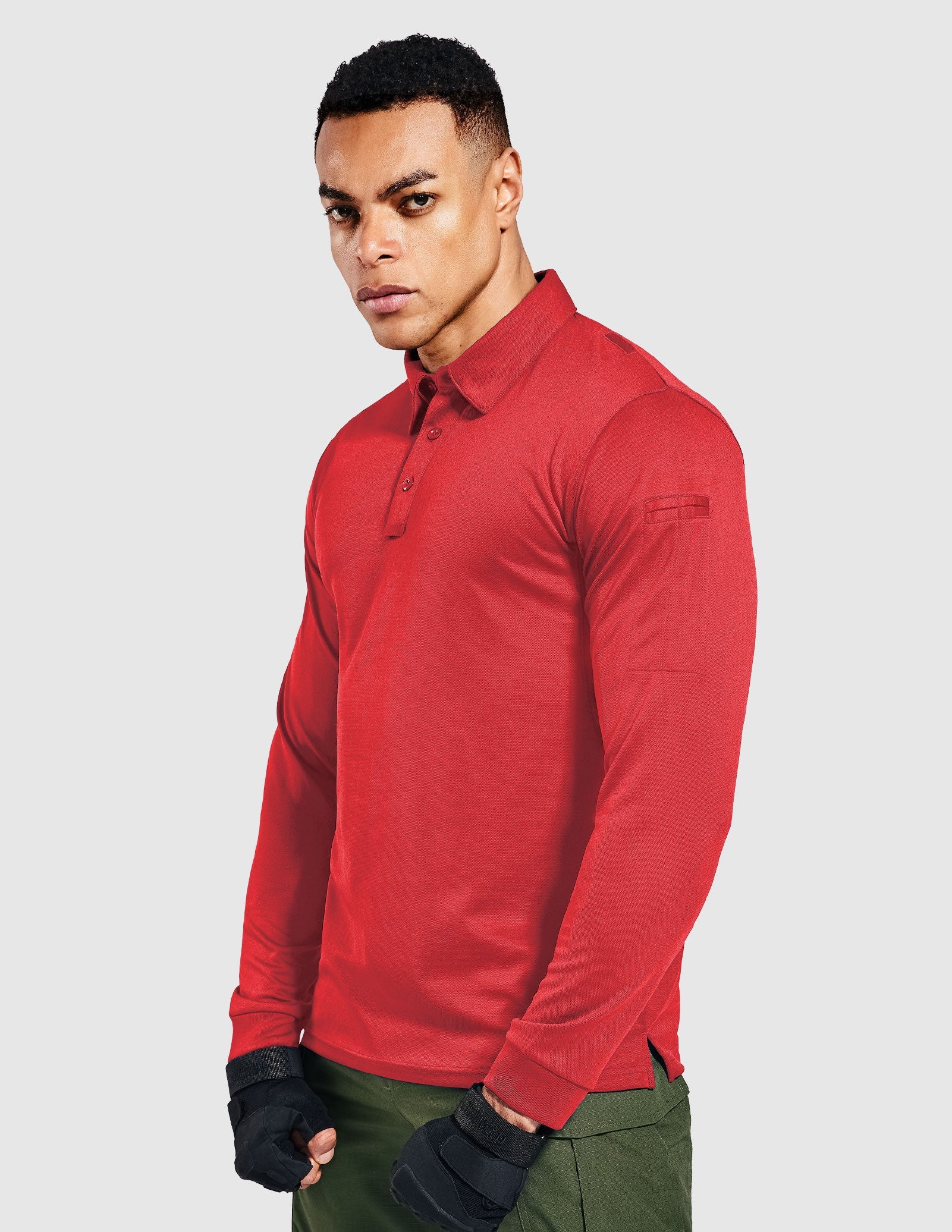 Men's Outdoor Tactical Long Sleeve Polo Shirts Quick Dry - Image 54
