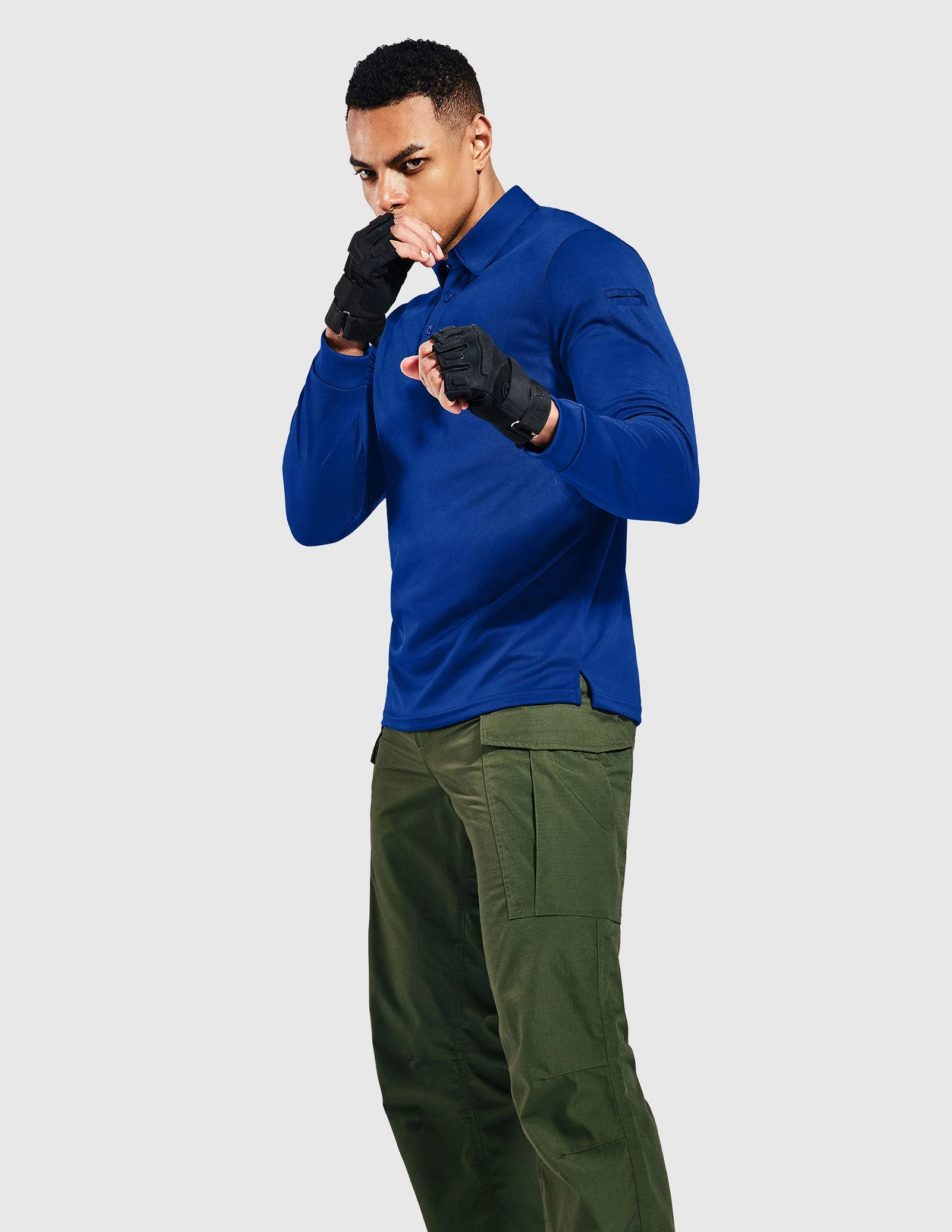 Men's Outdoor Tactical Long Sleeve Polo Shirts Quick Dry - Image 56