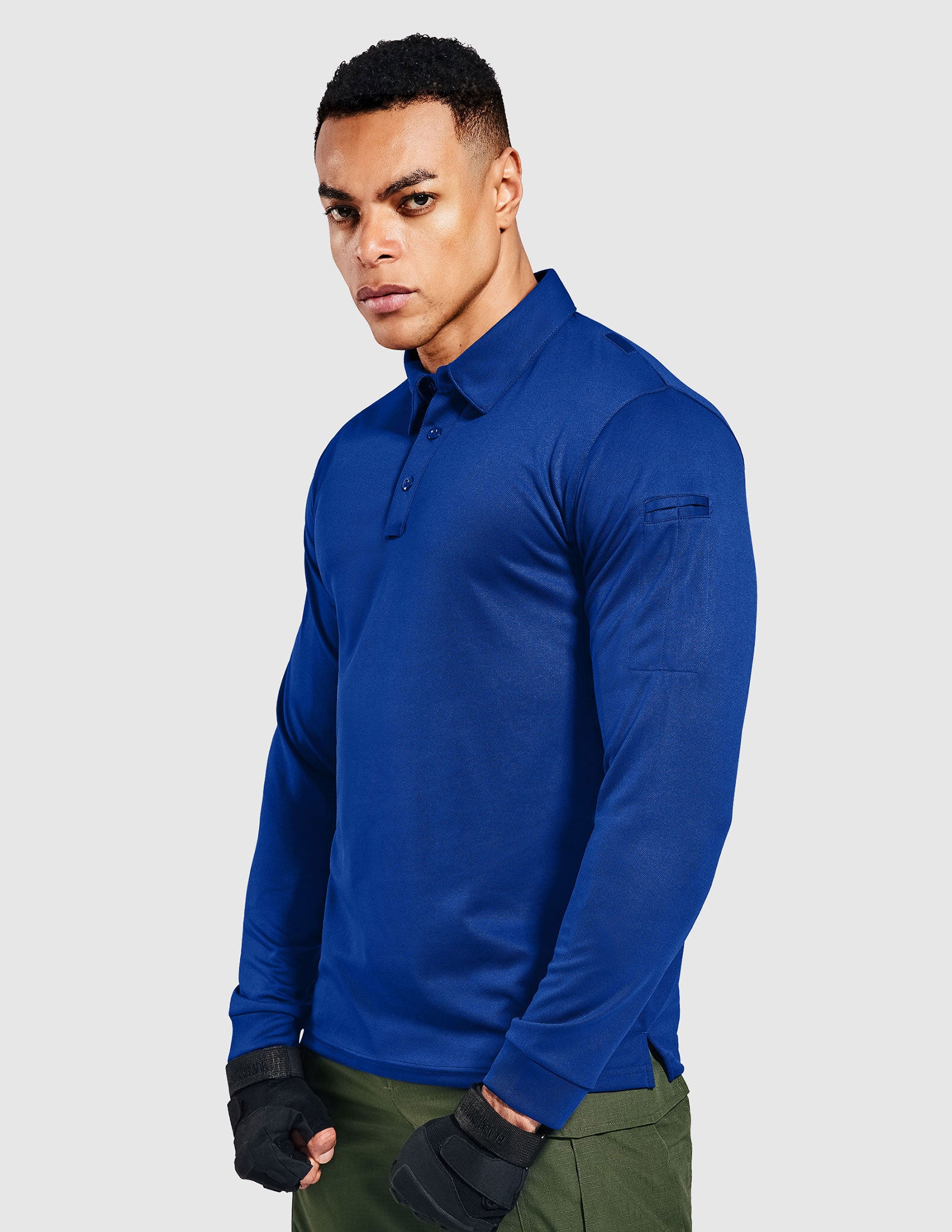Men's Outdoor Tactical Long Sleeve Polo Shirts Quick Dry - Image 60