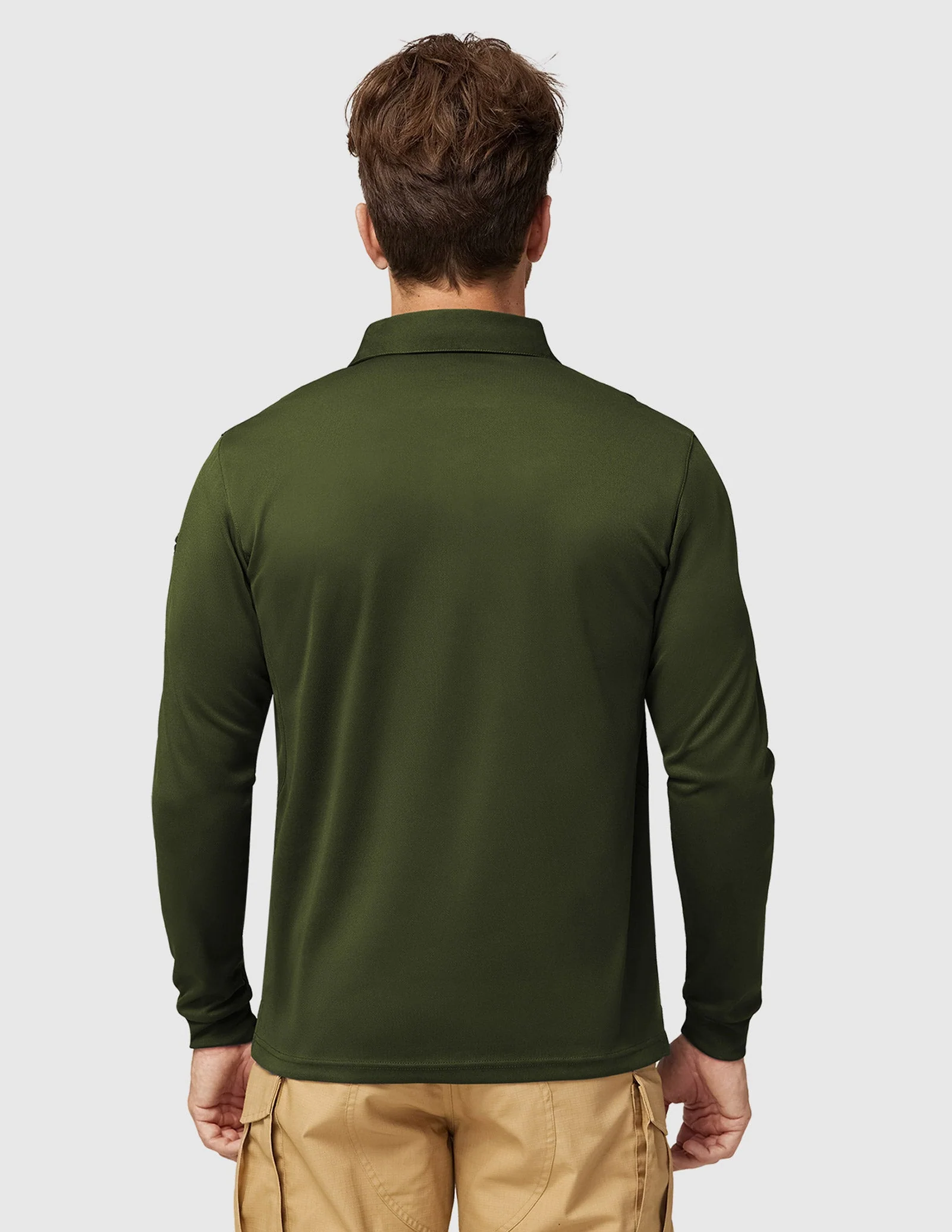 Men's Outdoor Tactical Long Sleeve Polo Shirts Quick Dry - Image 61