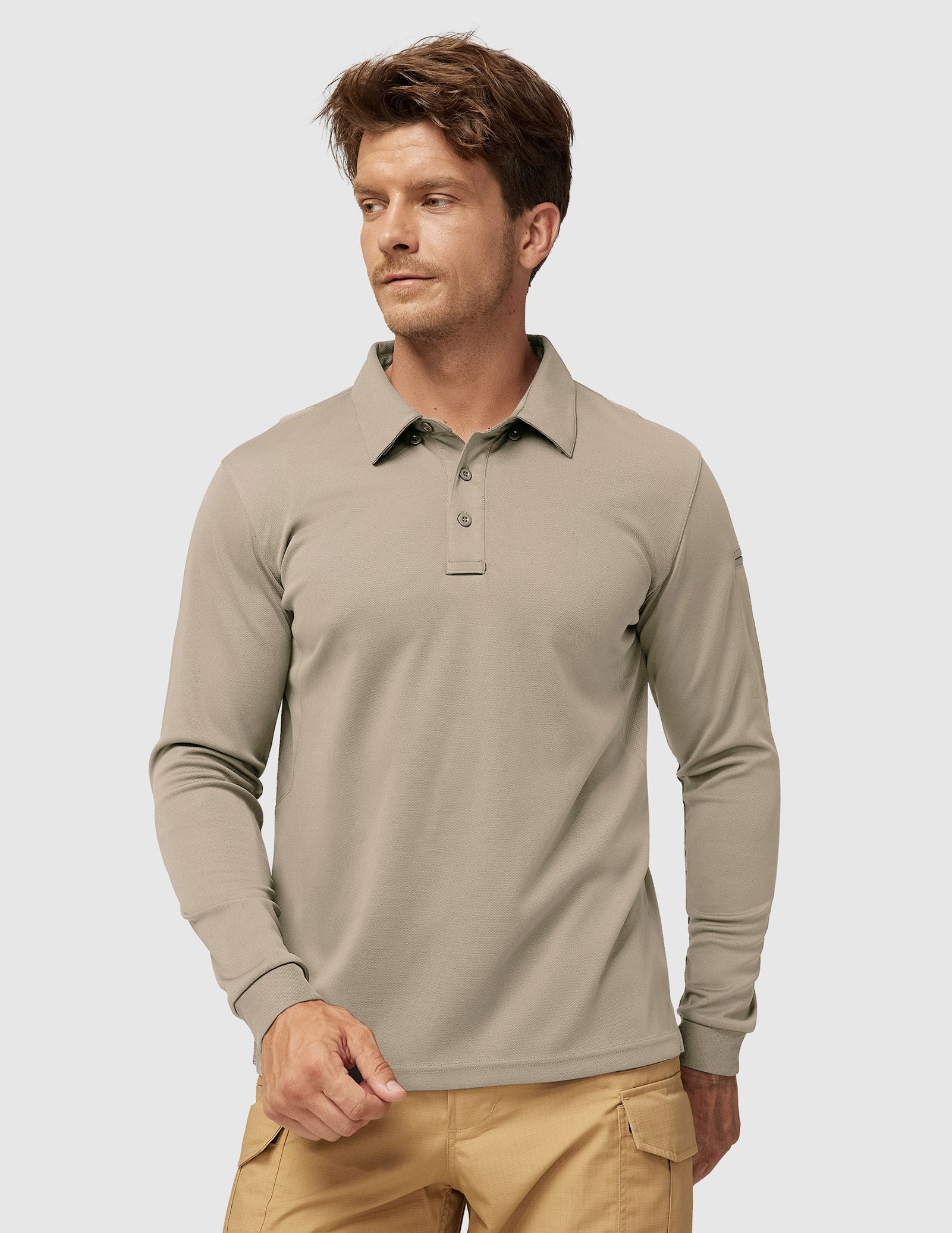 Men's Outdoor Tactical Long Sleeve Polo Shirts Quick Dry - Image 71