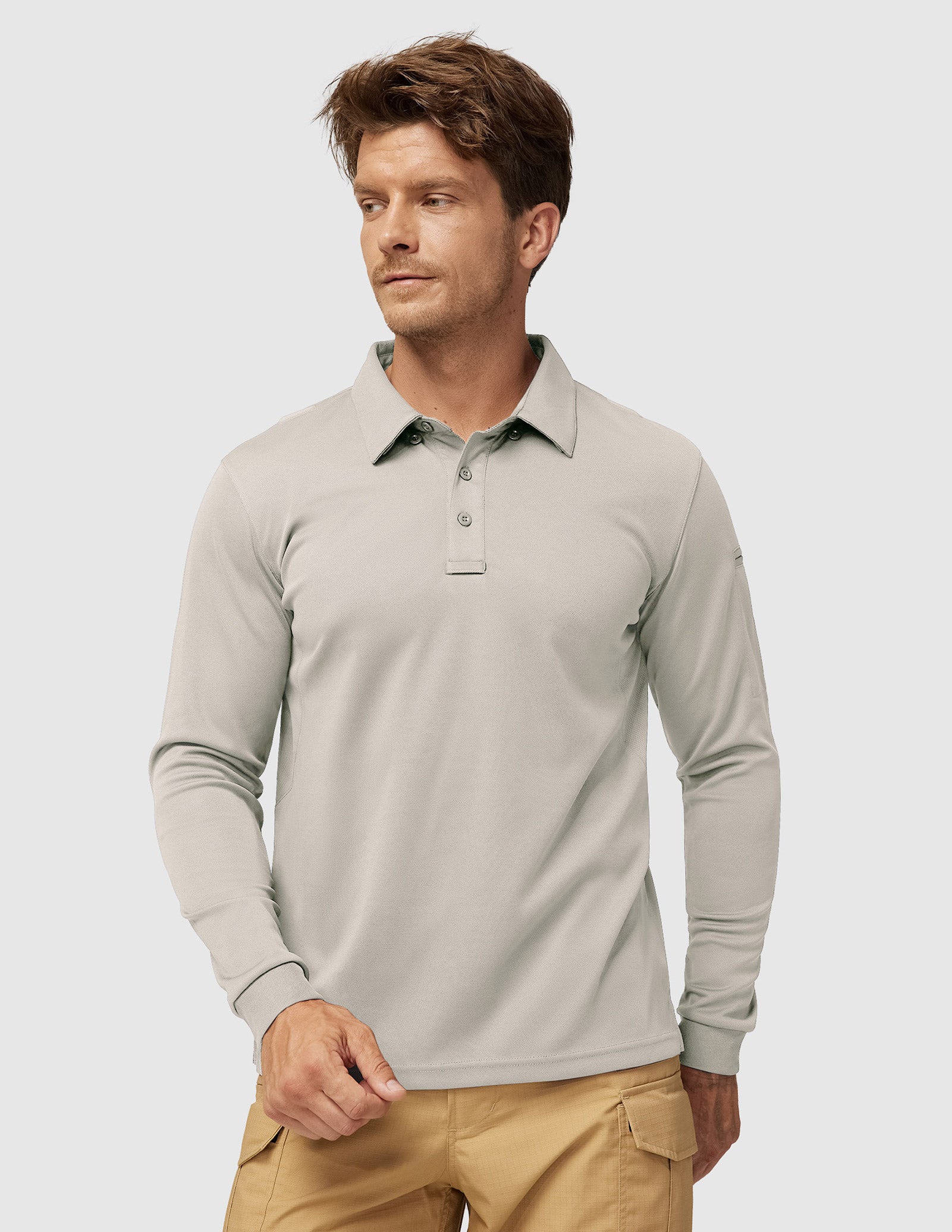 Men's Outdoor Tactical Long Sleeve Polo Shirts Quick Dry - Image 83