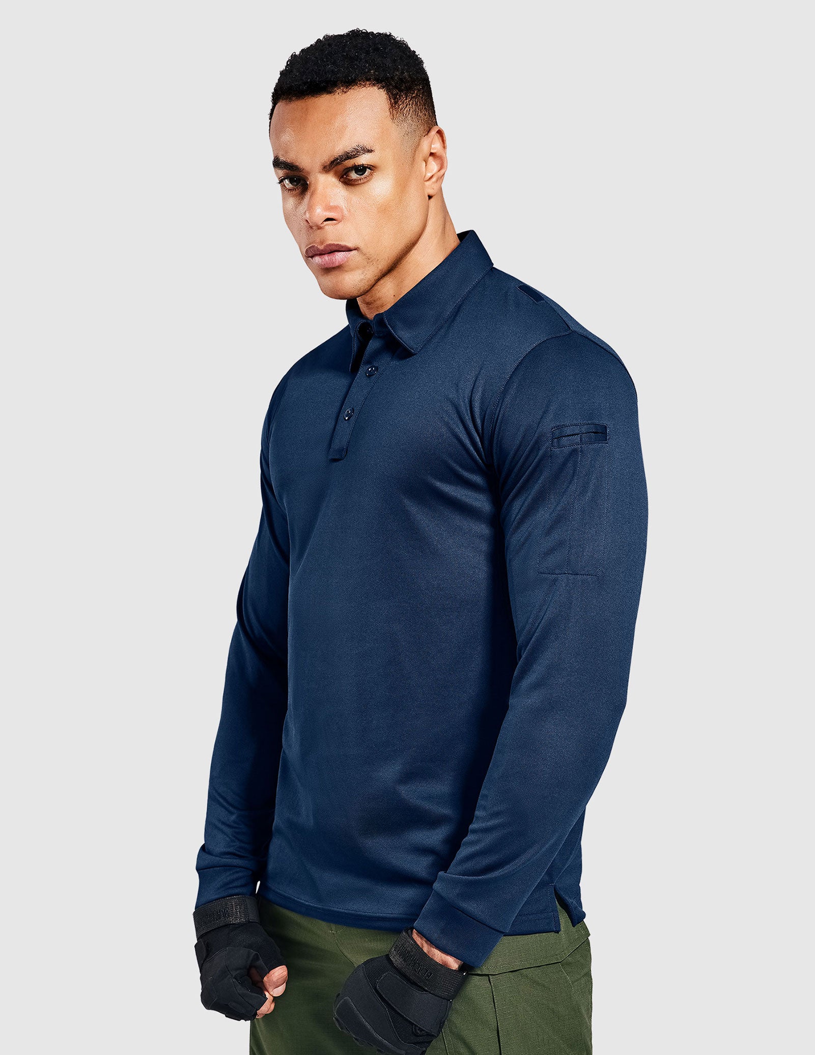 Men's Outdoor Tactical Long Sleeve Polo Shirts Quick Dry - Image 95