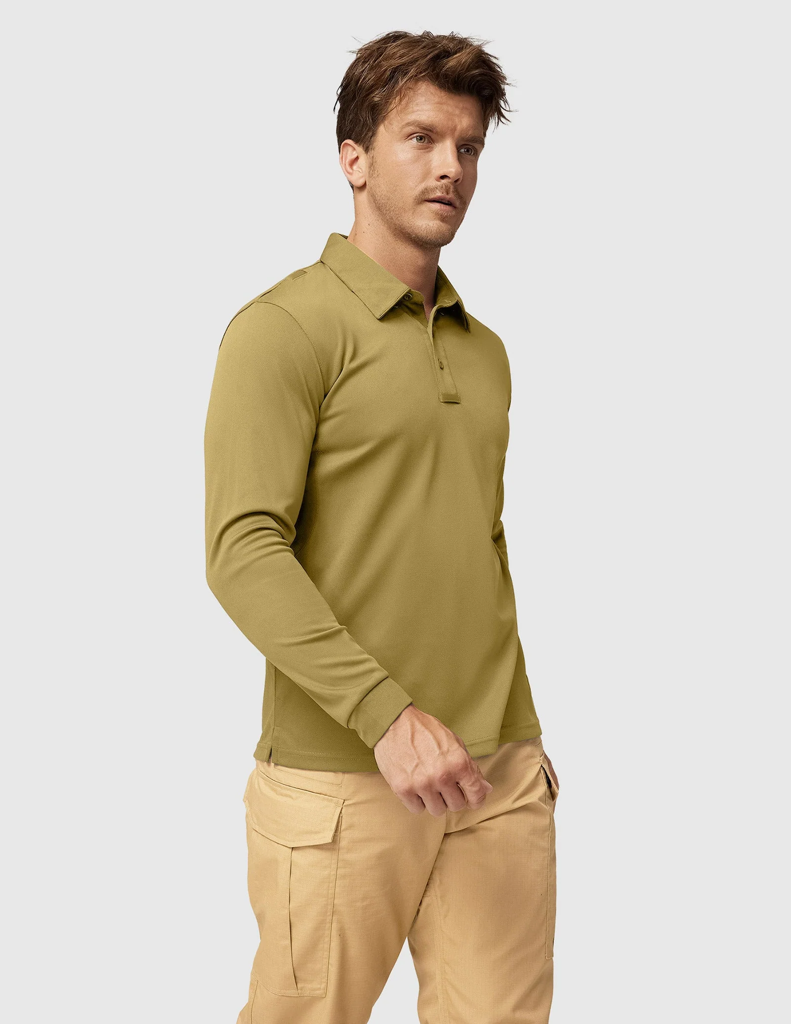 Men's Outdoor Tactical Long Sleeve Polo Shirts Quick Dry - Image 98