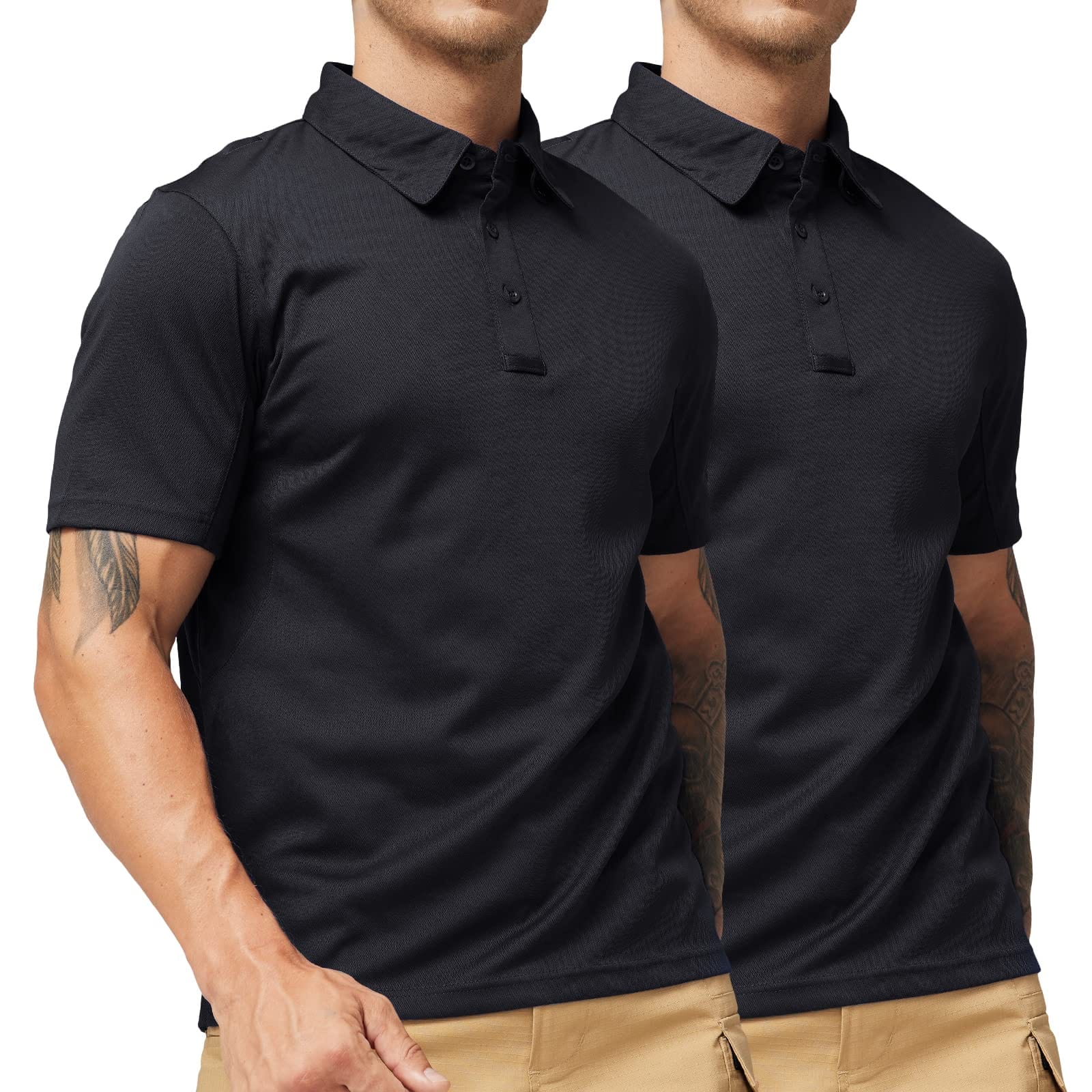 Men's Tactical Polo Shirts Outdoor Performance Collared Shirt - Image 15