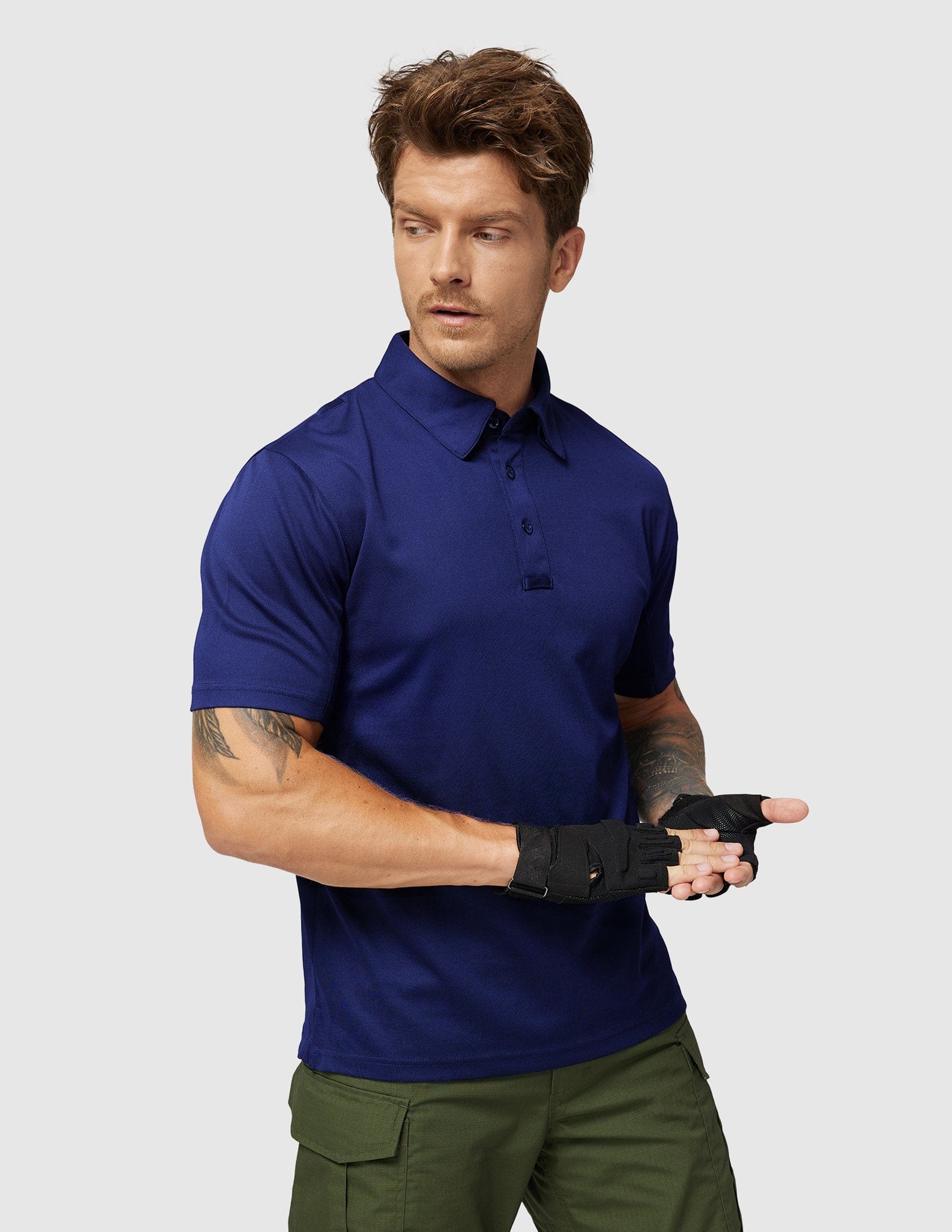 Men's Tactical Polo Shirts Outdoor Performance Collared Shirt - Image 30