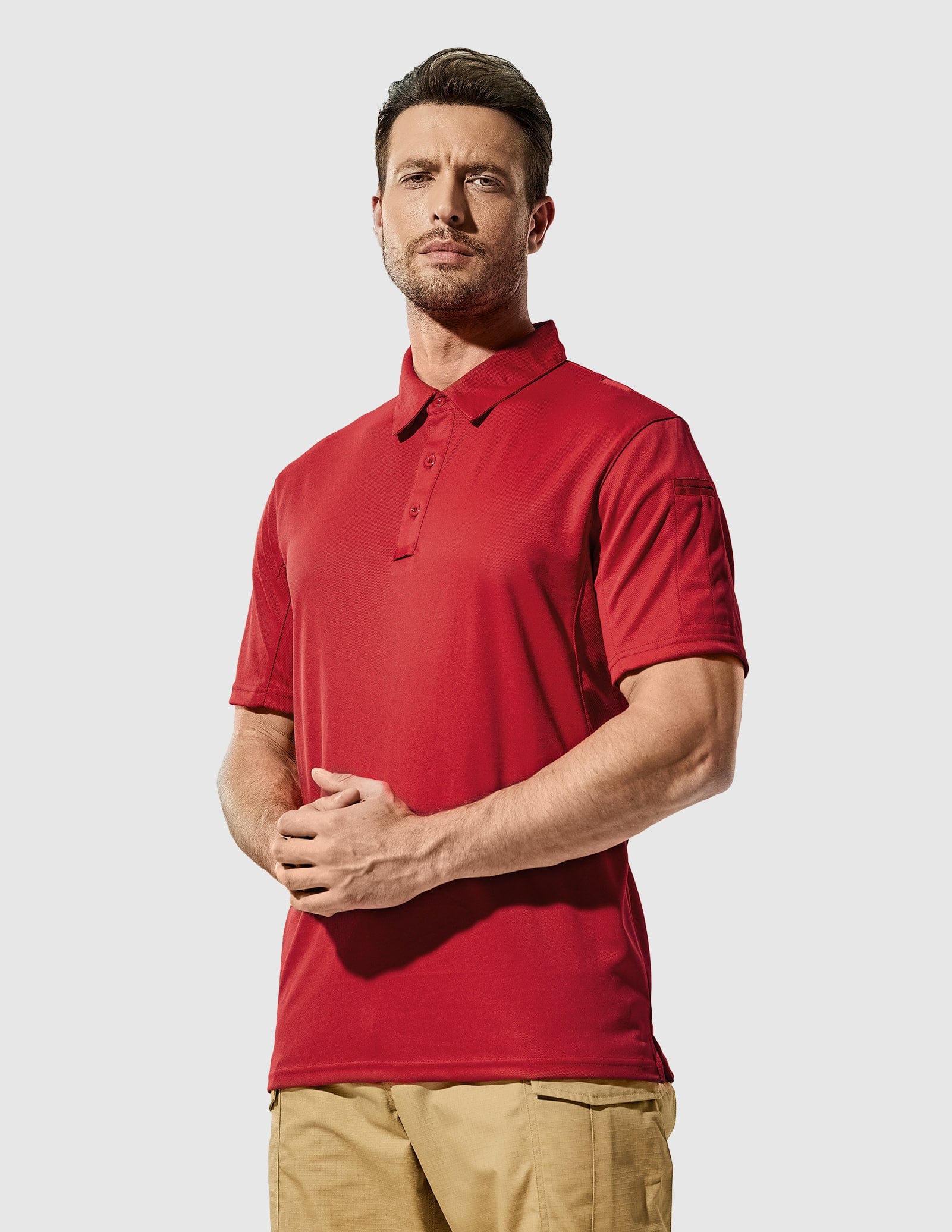 Men's Tactical Polo Shirts Outdoor Performance Collared Shirt - Image 43