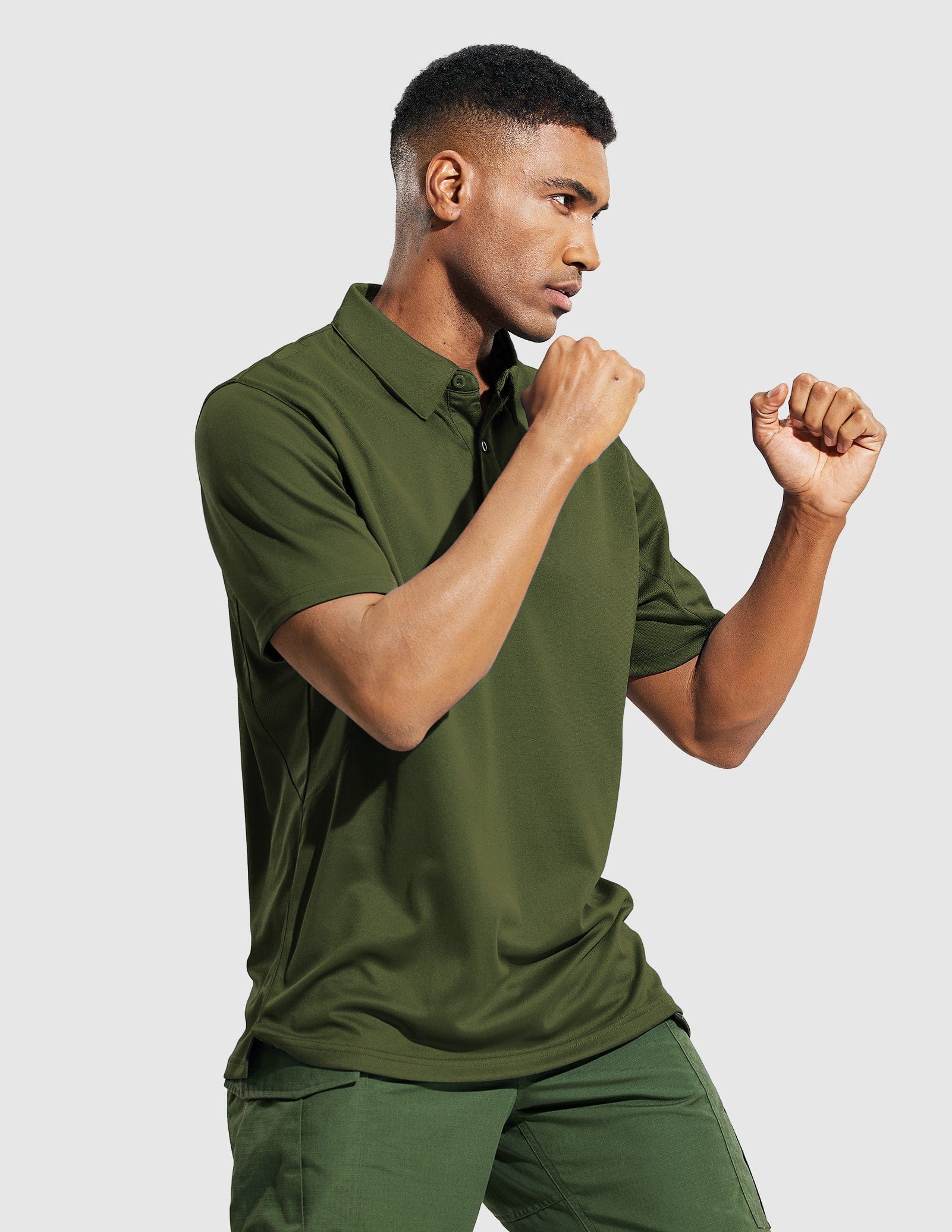 Men's Tactical Polo Shirts Outdoor Performance Collared Shirt - Image 47