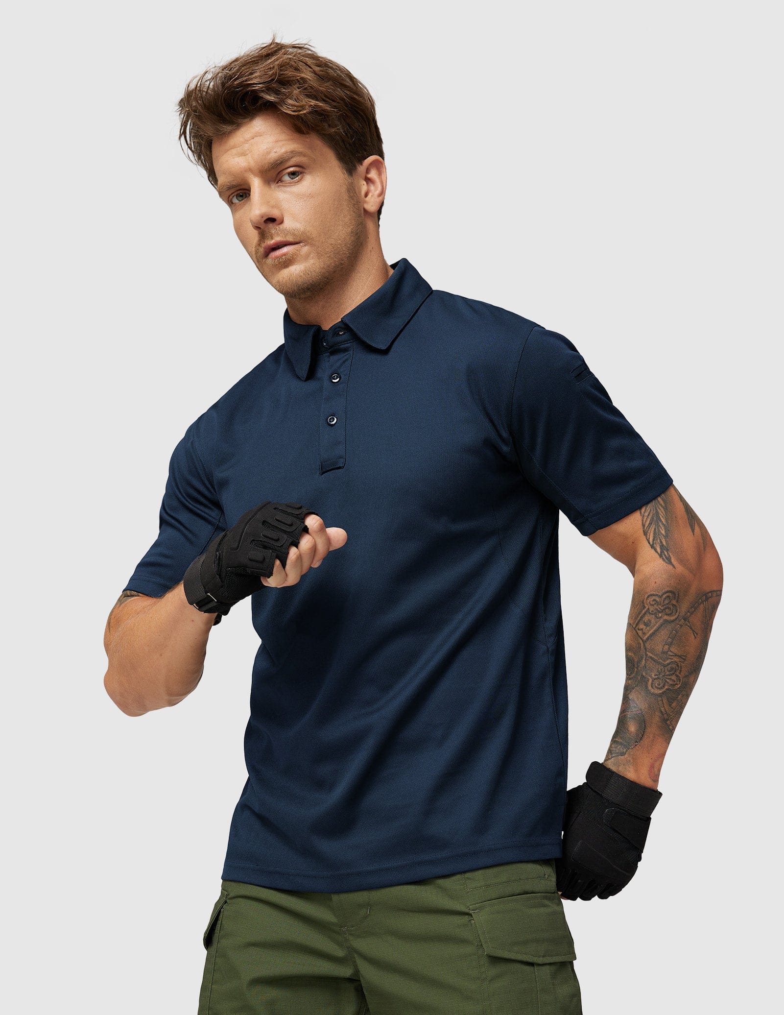 Men's Tactical Polo Shirts Outdoor Performance Collared Shirt - Image 78
