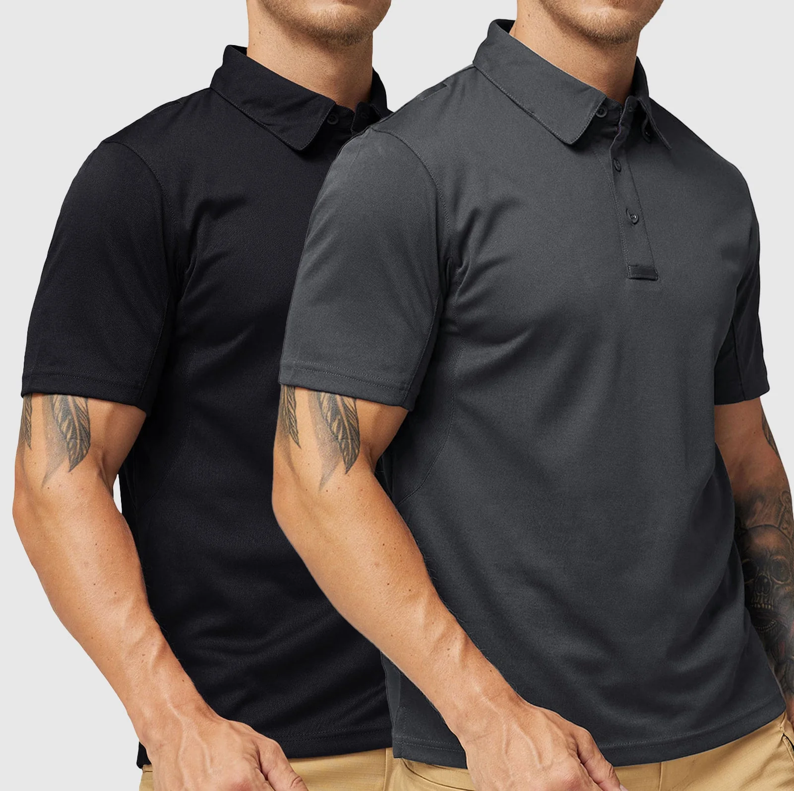 Men's Tactical Polo Shirts Outdoor Performance Collared Shirt - Image 89