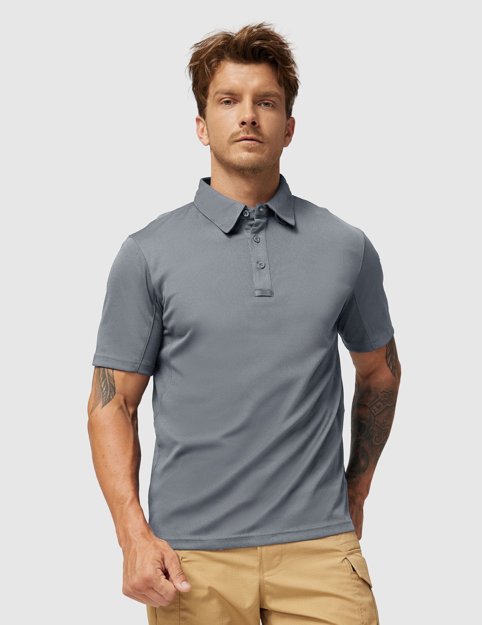 Men's Tactical Polo Shirts Outdoor Performance Collared Shirt - Image 9