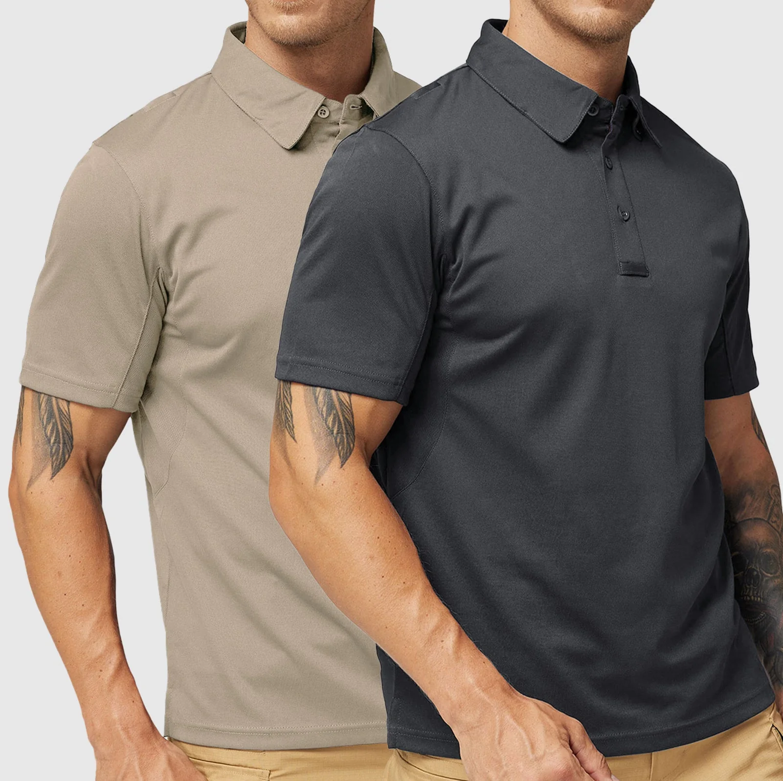 Men's Tactical Polo Shirts Outdoor Performance Collared Shirt - Image 90