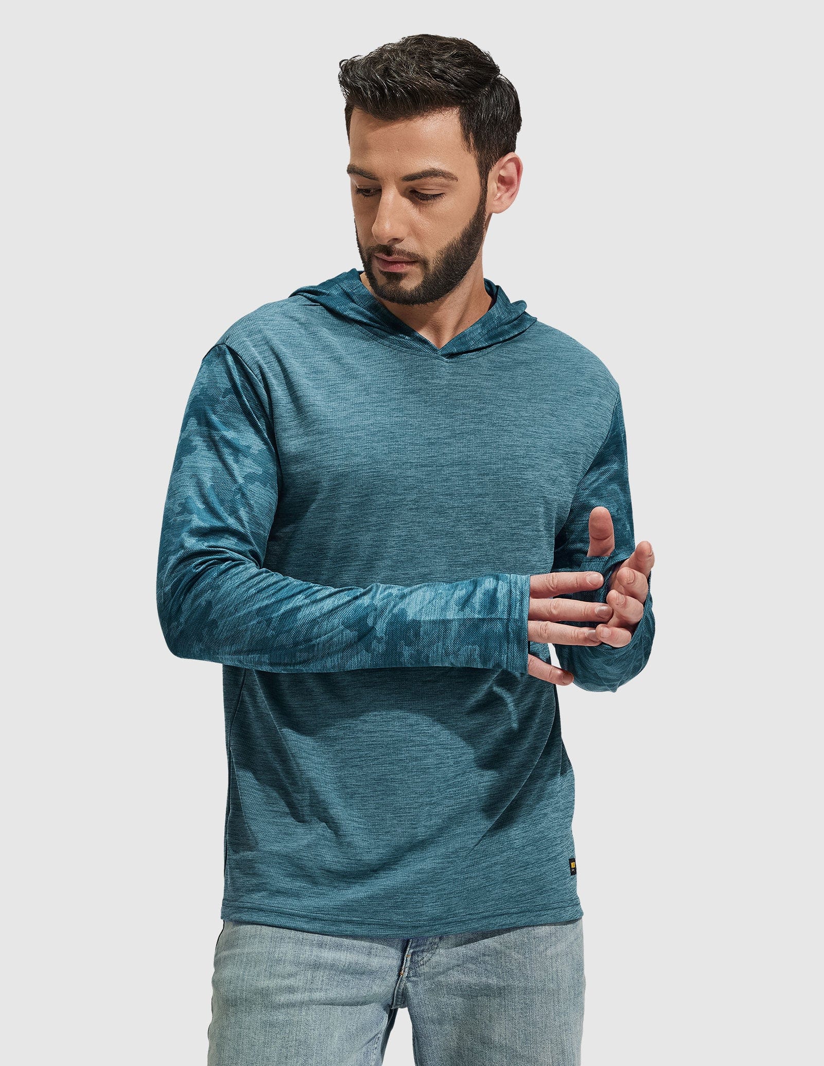 Men's PaceGuard Long Sleeve Hooded Sun Shirt - Image 14