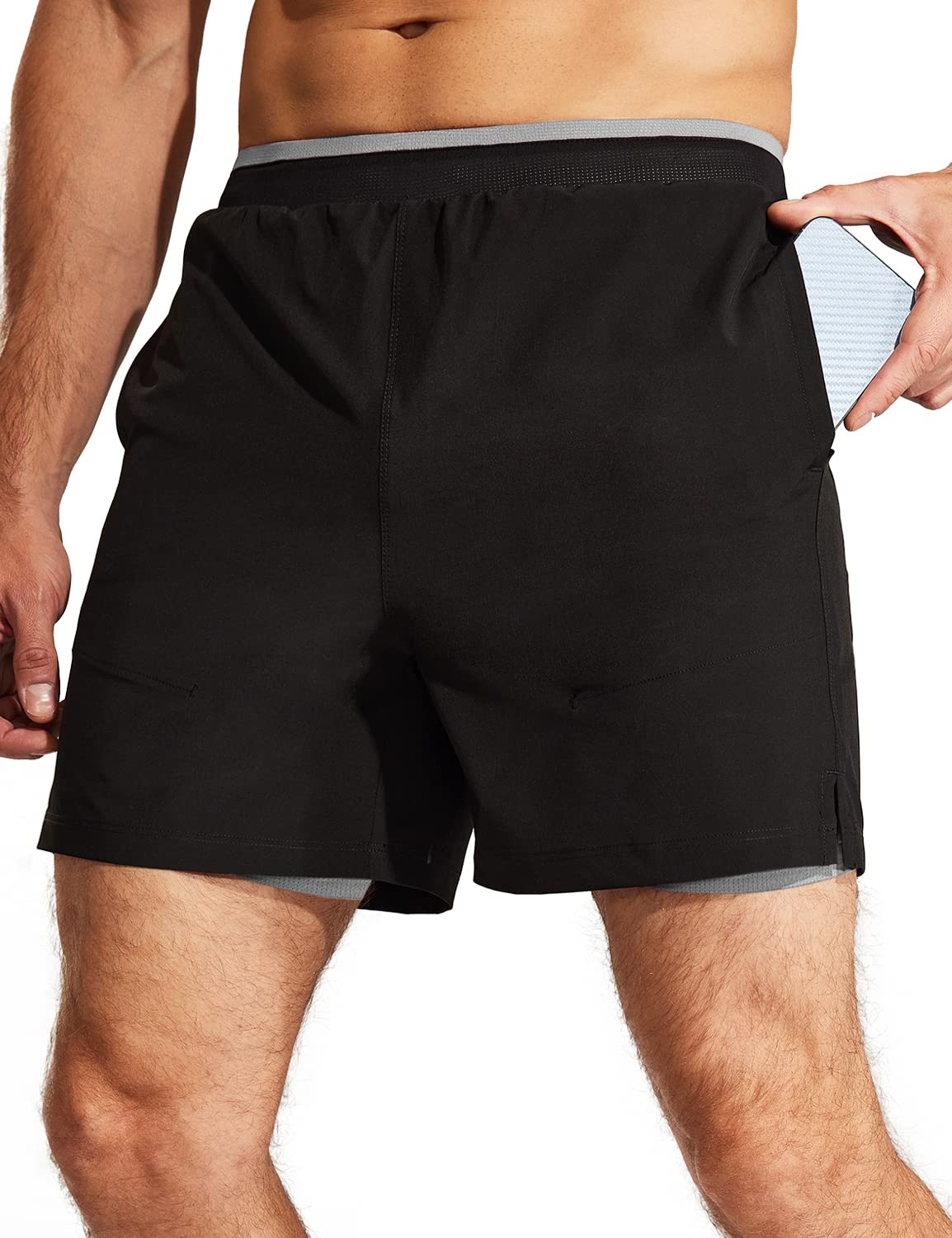 Men's 2 in 1 Running Shorts 5" - Image 11