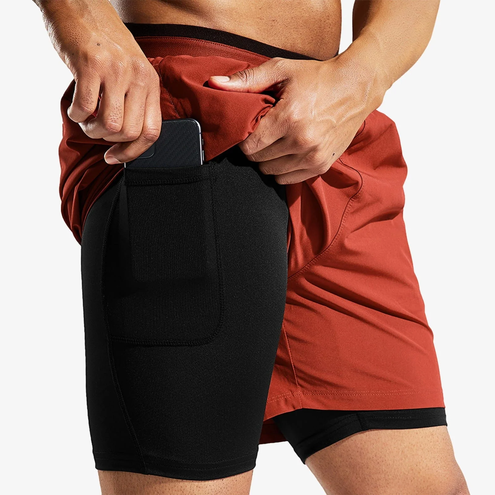 Men's 2 in 1 Running Shorts 5" - Image 19