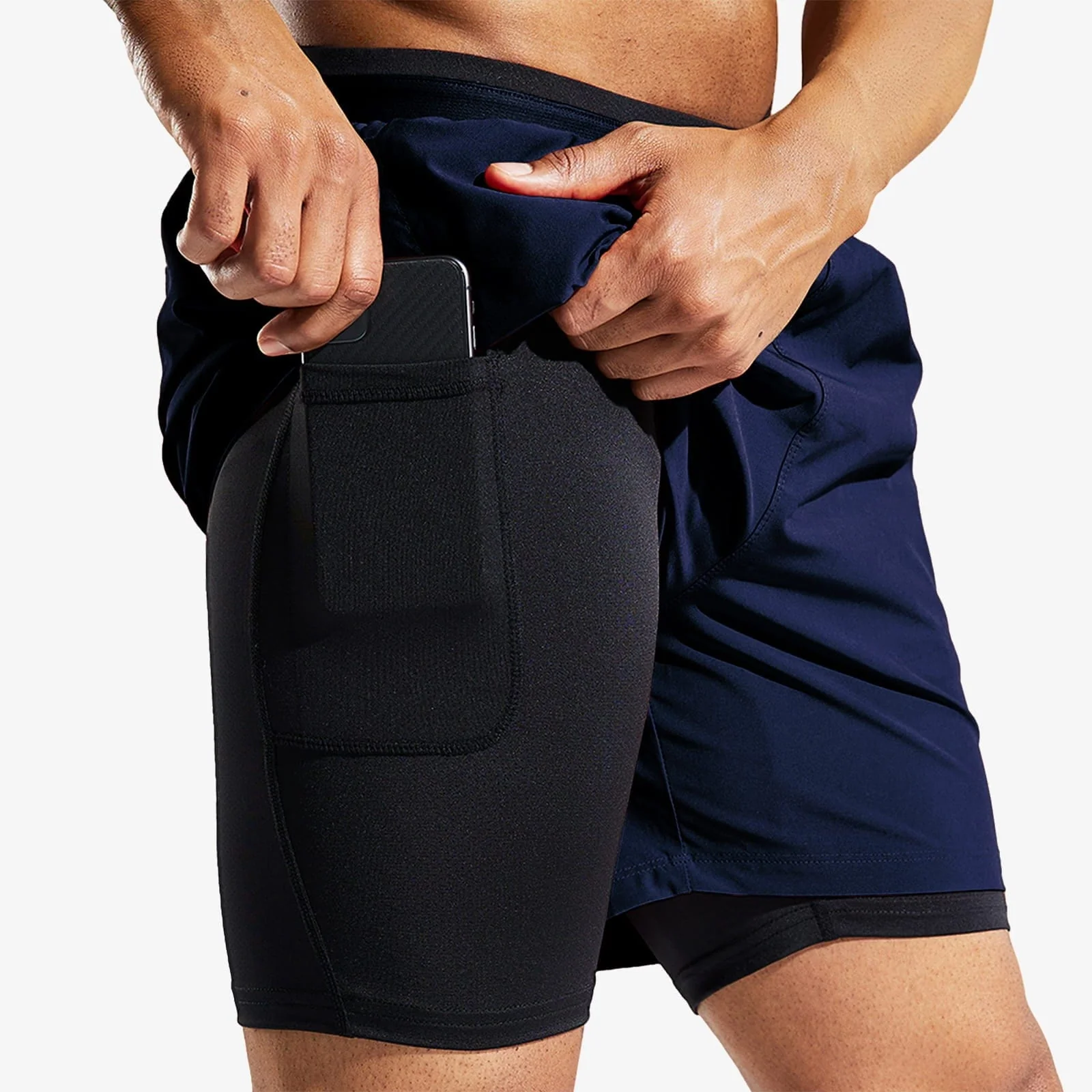 Men's 2 in 1 Running Shorts 5" - Image 20