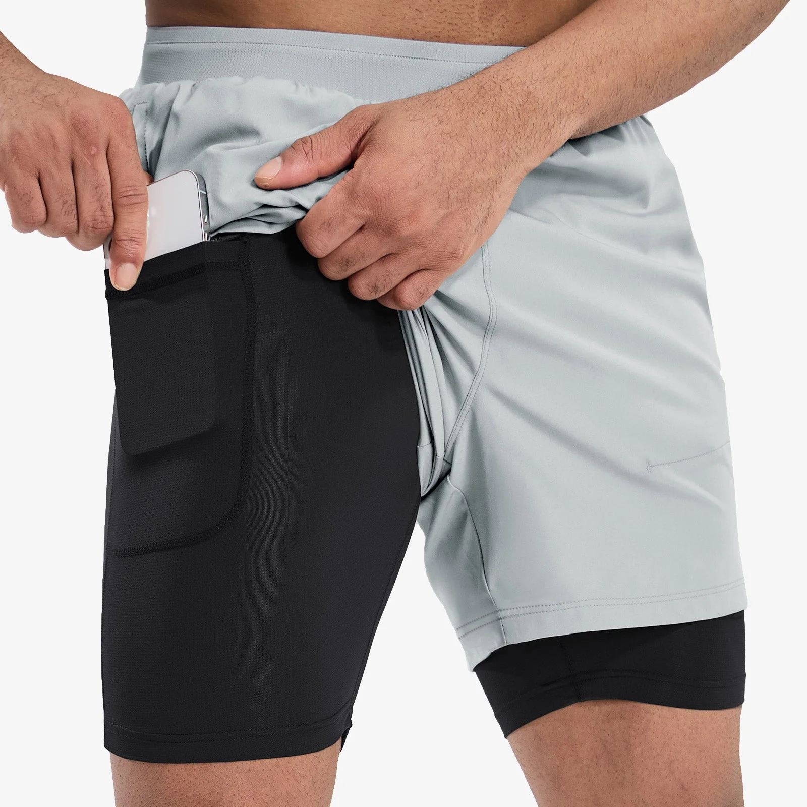 Men's 2 in 1 Running Shorts 5" - Image 22