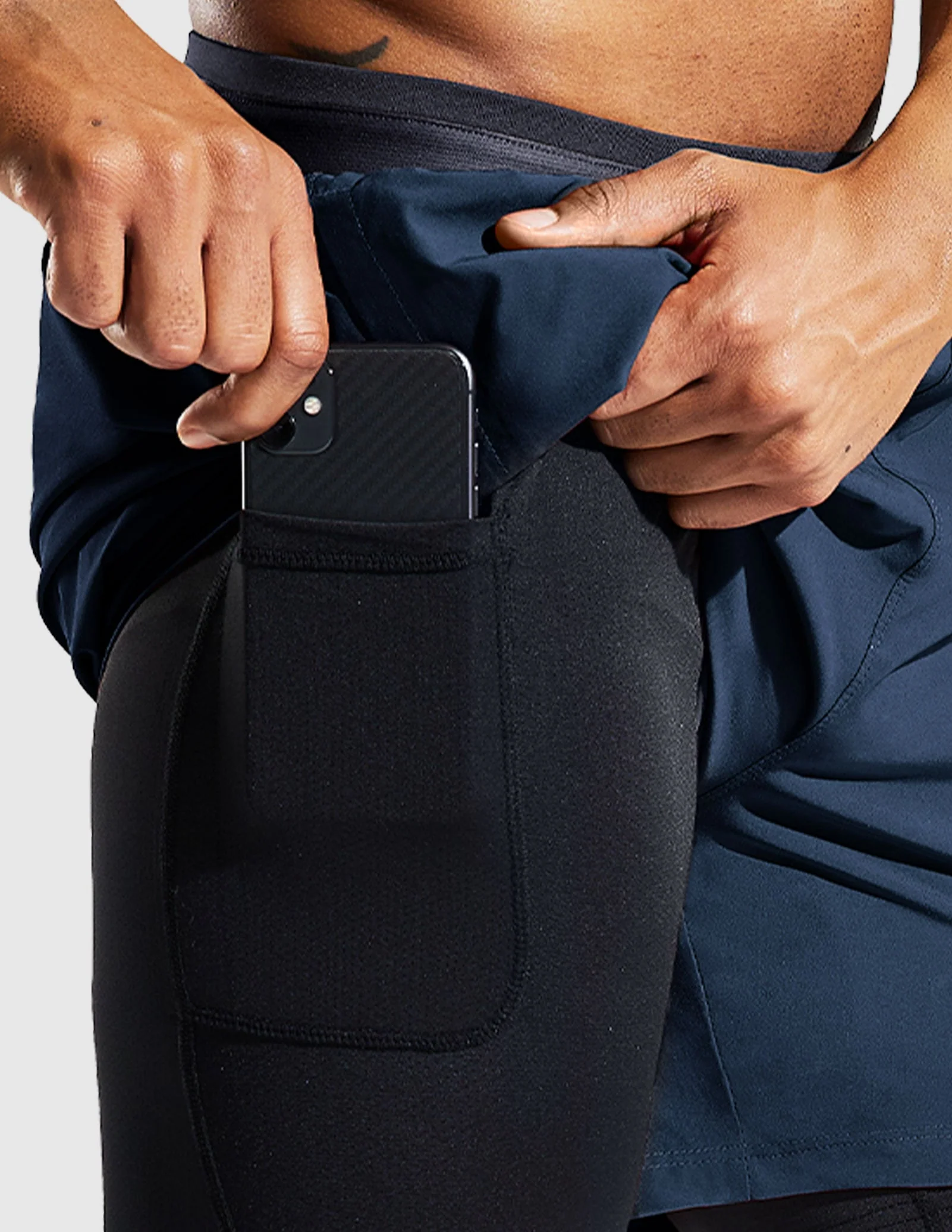 Men's 2 in 1 Running Shorts 5" - Image 30