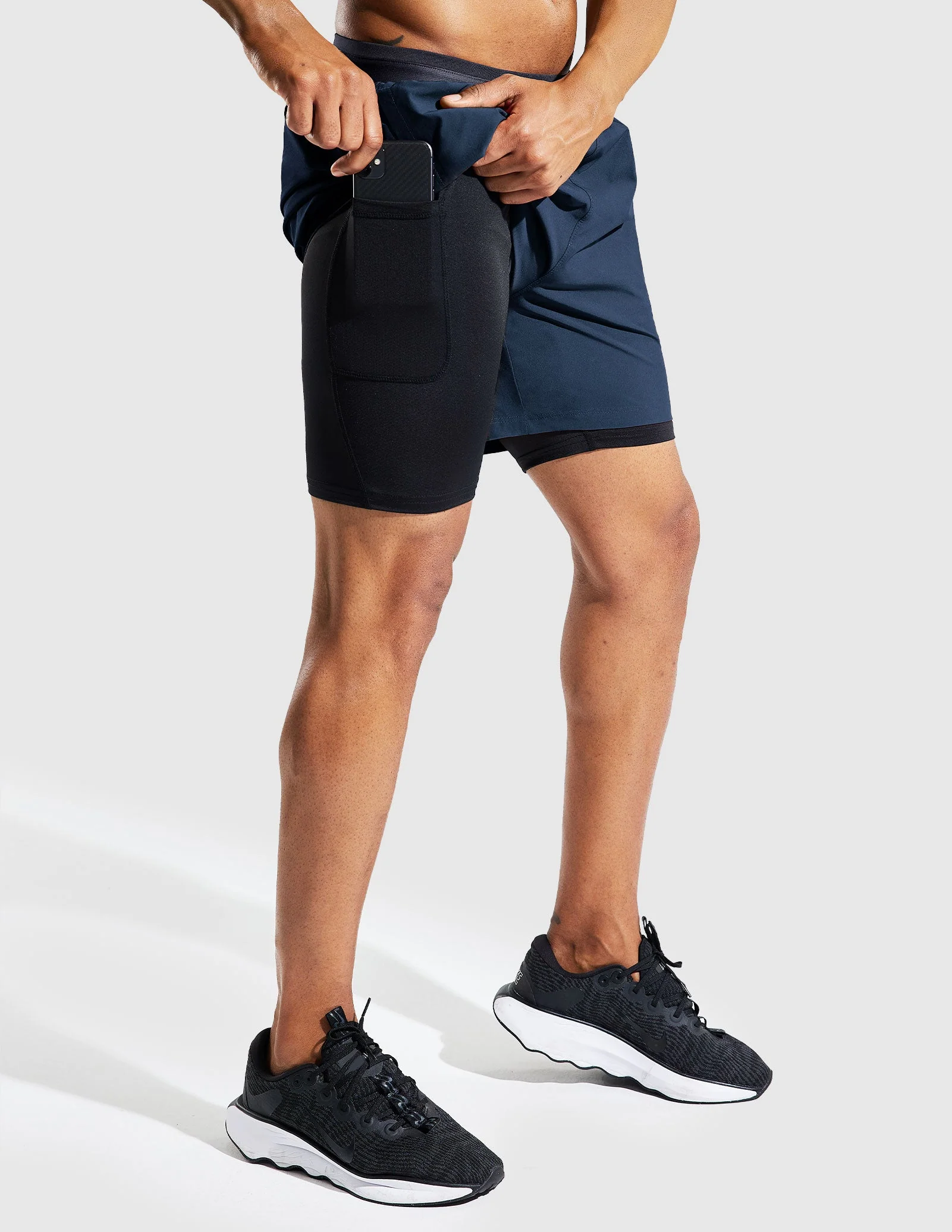 Men's 2 in 1 Running Shorts 5" - Image 33