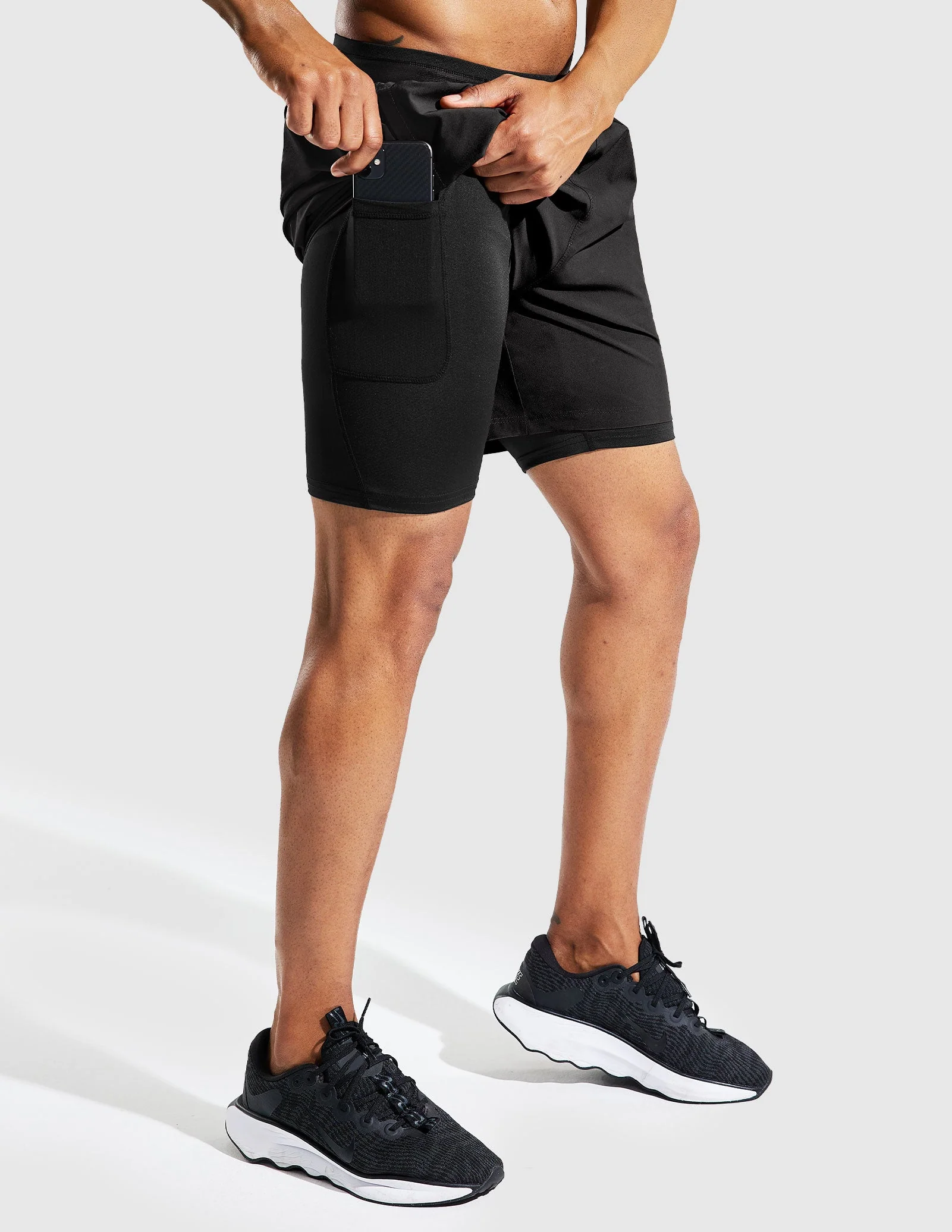 Men's 2 in 1 Running Shorts 5" - Image 44
