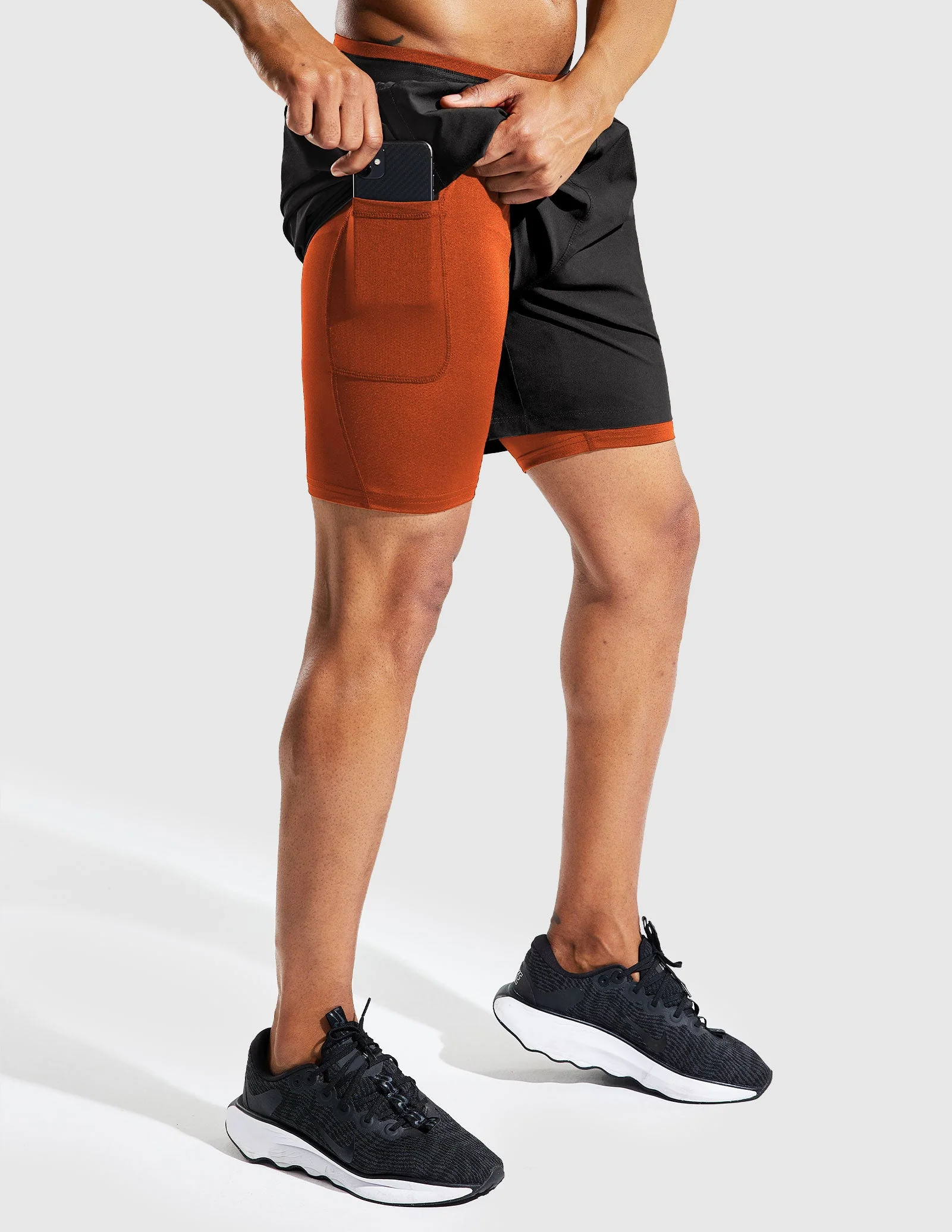 Men's 2 in 1 Running Shorts 5" - Image 49