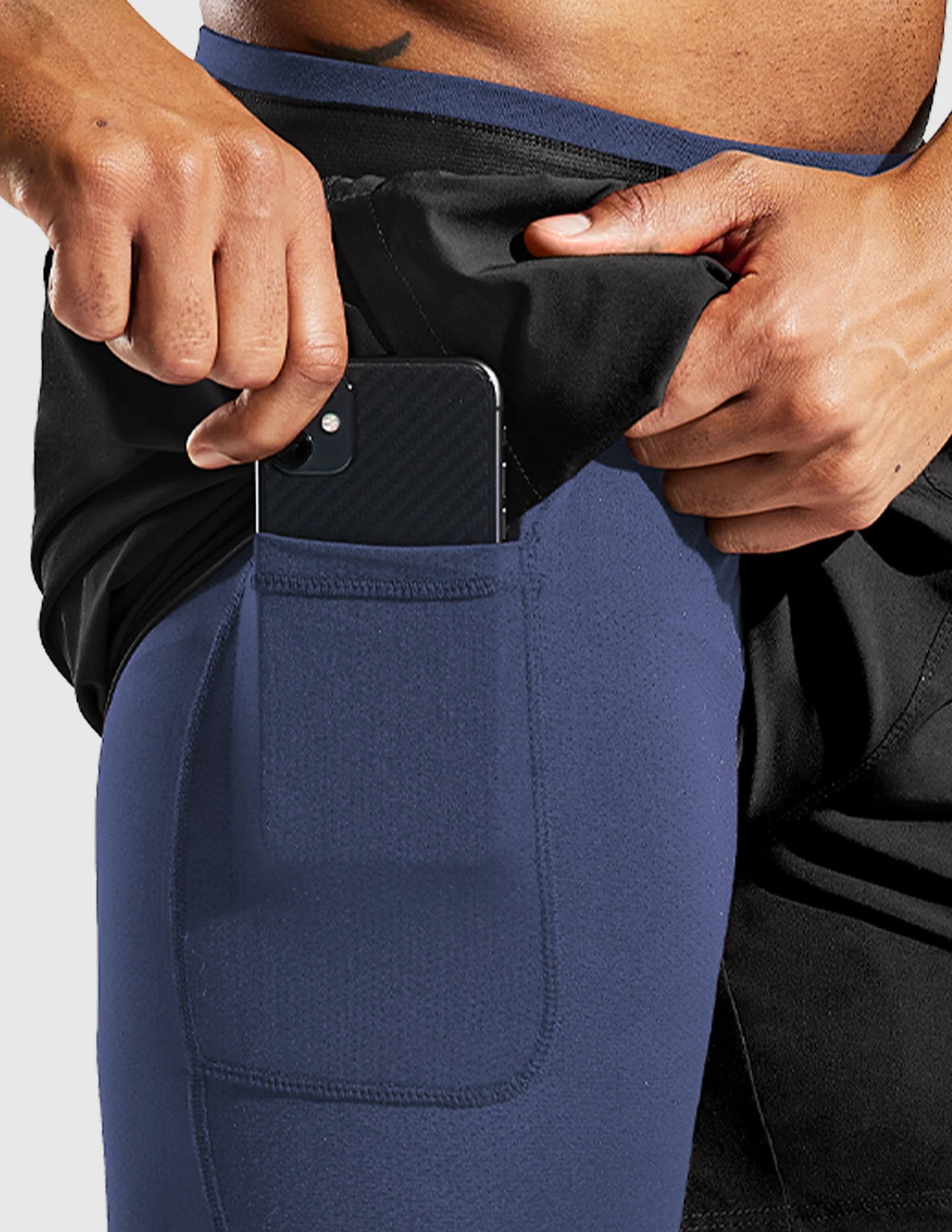 Men's 2 in 1 Running Shorts 5" - Image 58