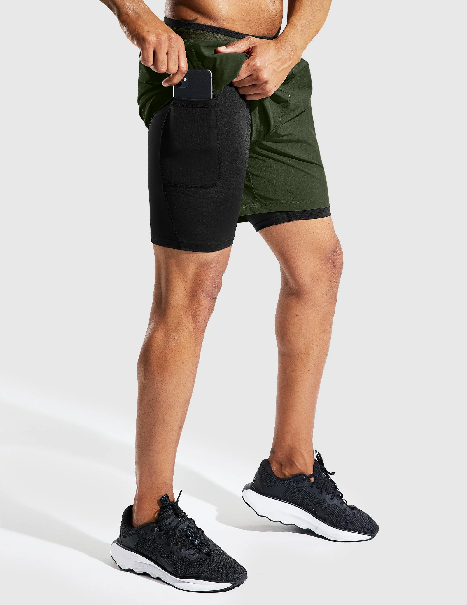 Men's 2 in 1 Running Shorts 5" - Image 85