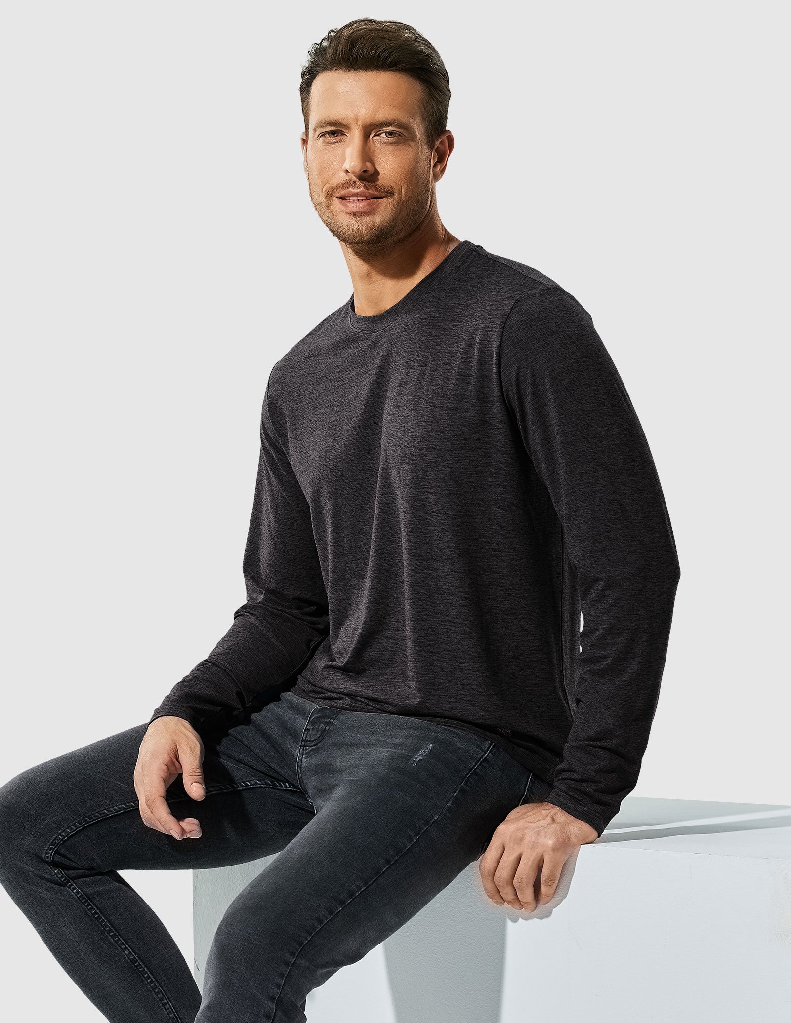 Men’s X-Sofort® Buttery Soft Long Sleeve Athletic Crew Neck Tee - Image 23
