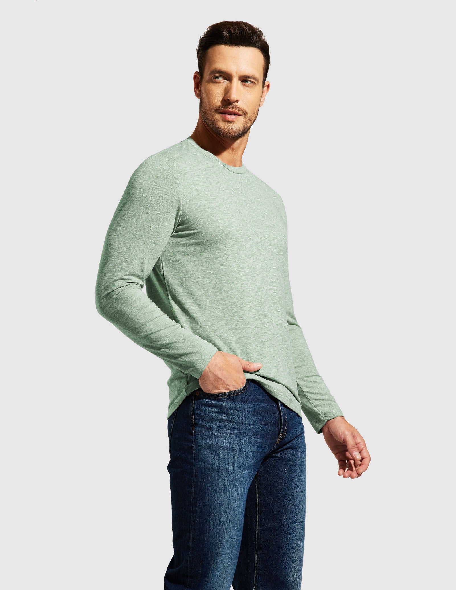 Men’s X-Sofort® Buttery Soft Long Sleeve Athletic Crew Neck Tee - Image 33