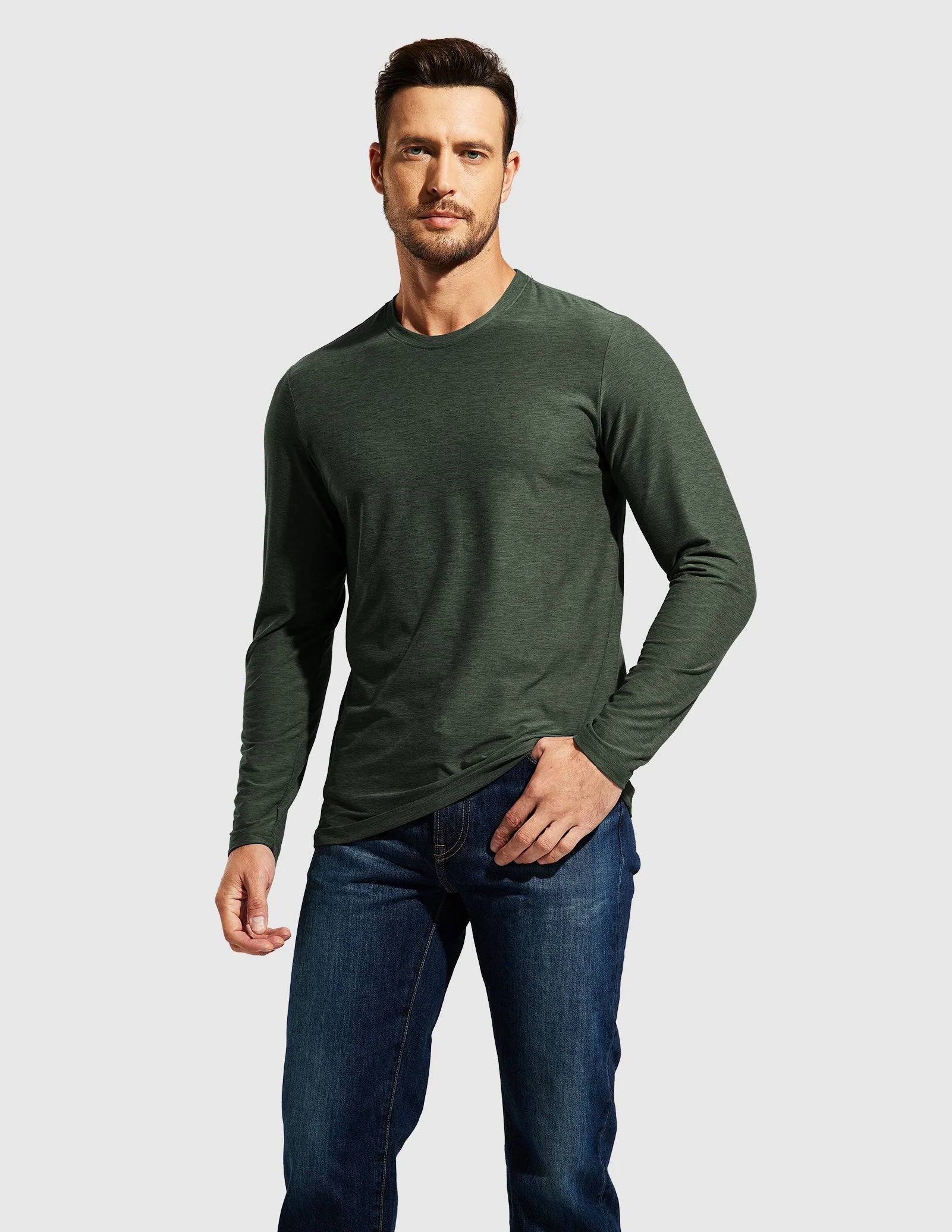 Men’s X-Sofort® Buttery Soft Long Sleeve Athletic Crew Neck Tee - Image 37