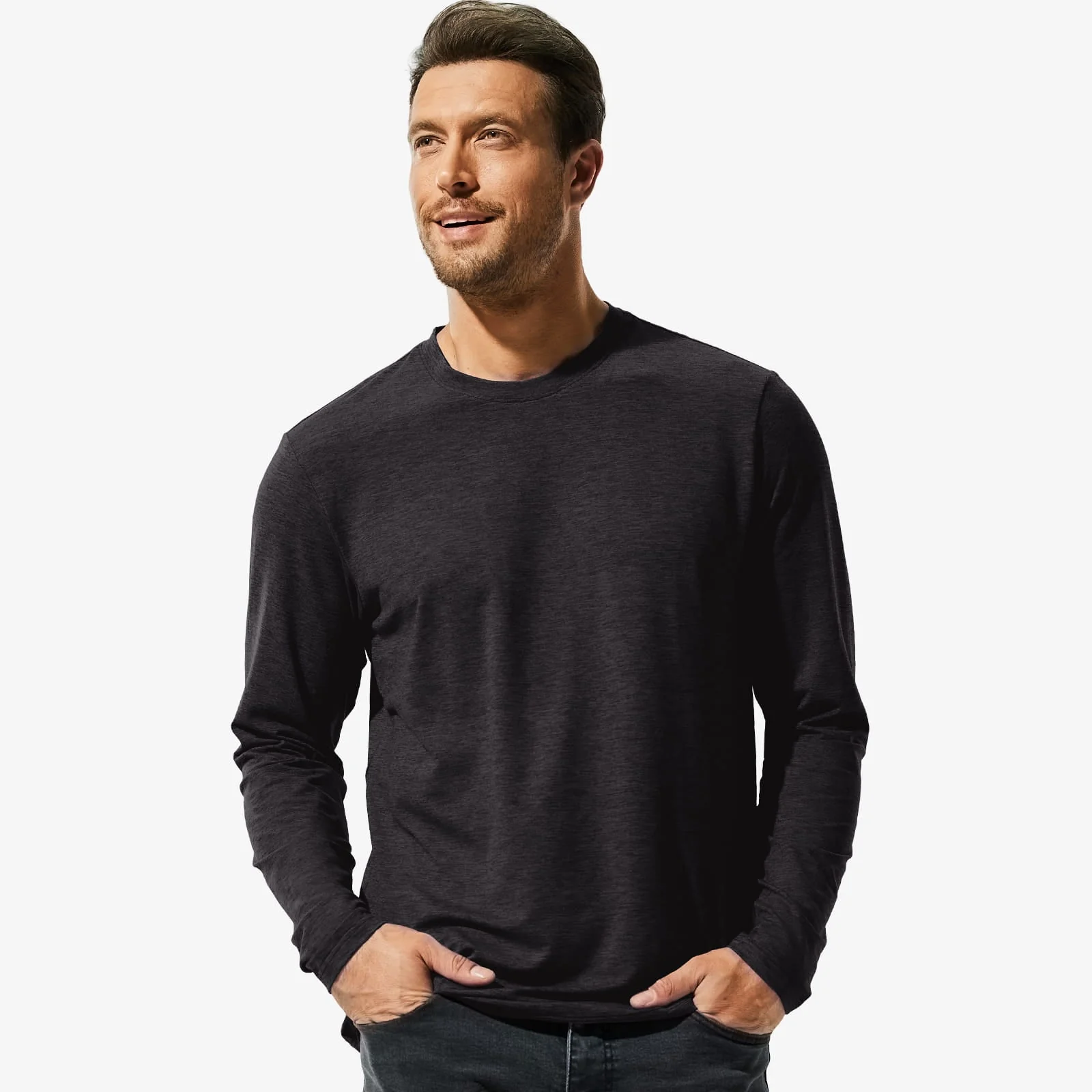 Men’s X-Sofort® Buttery Soft Long Sleeve Athletic Crew Neck Tee - Image 5