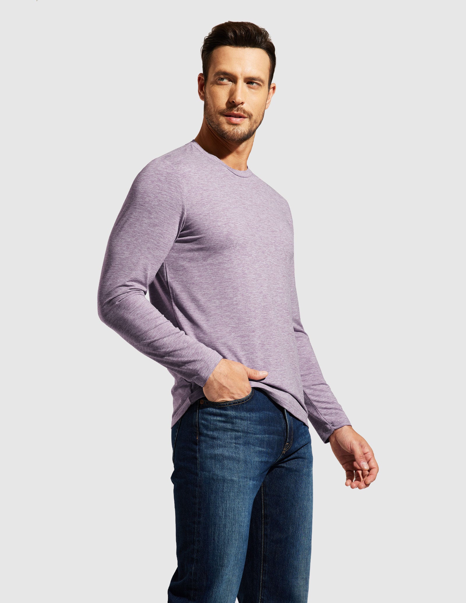 Men’s X-Sofort® Buttery Soft Long Sleeve Athletic Crew Neck Tee - Image 75