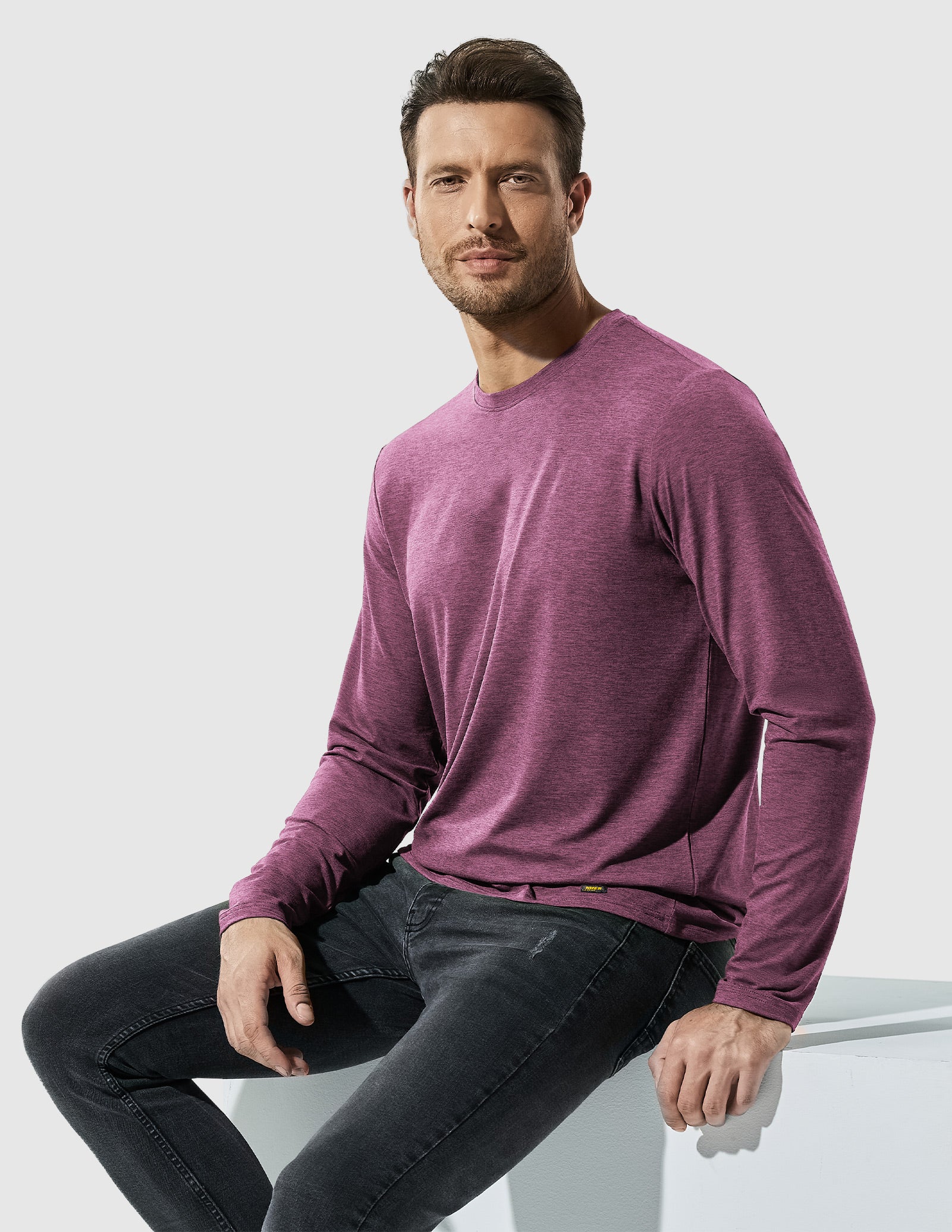 Men’s X-Sofort® Buttery Soft Long Sleeve Athletic Crew Neck Tee - Image 89
