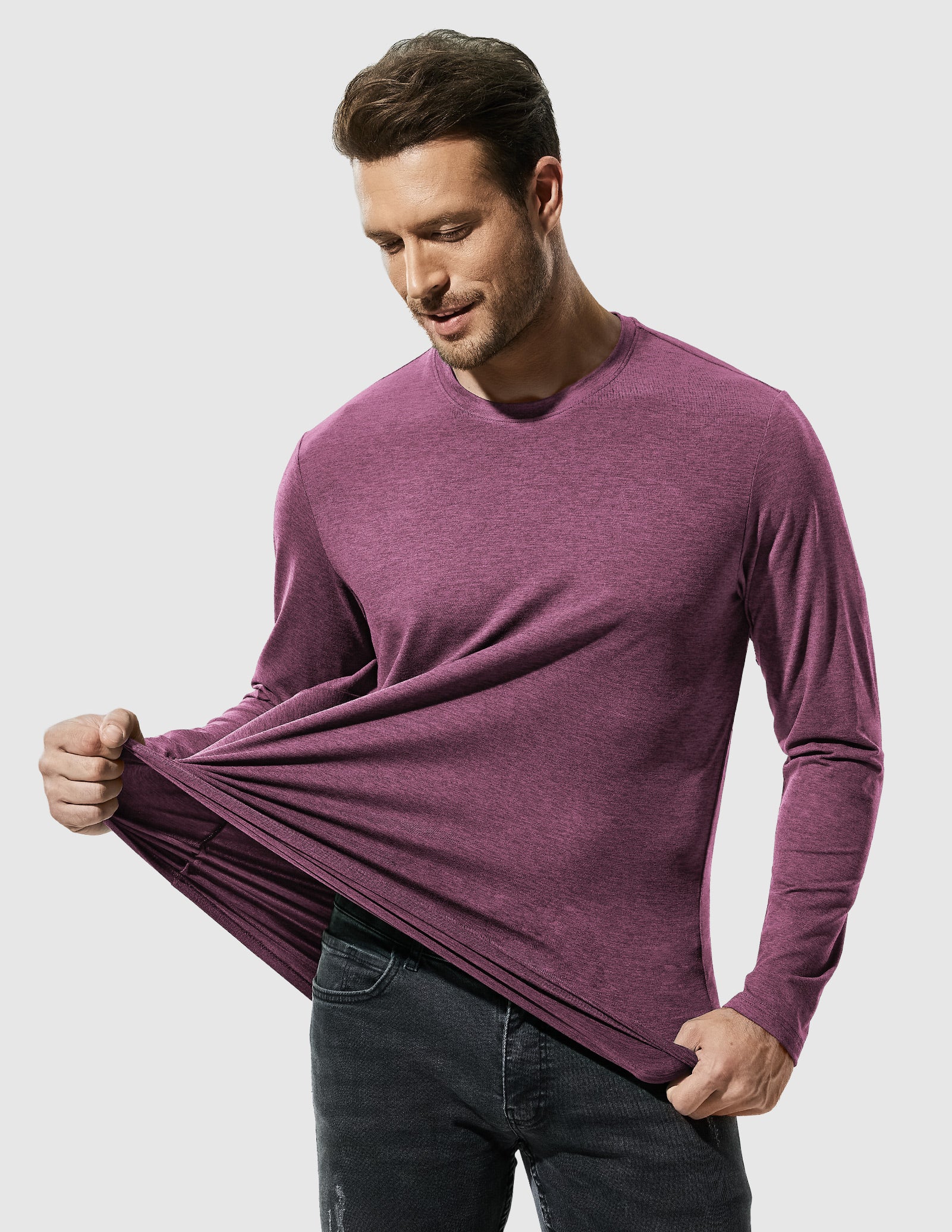 Men’s X-Sofort® Buttery Soft Long Sleeve Athletic Crew Neck Tee - Image 91