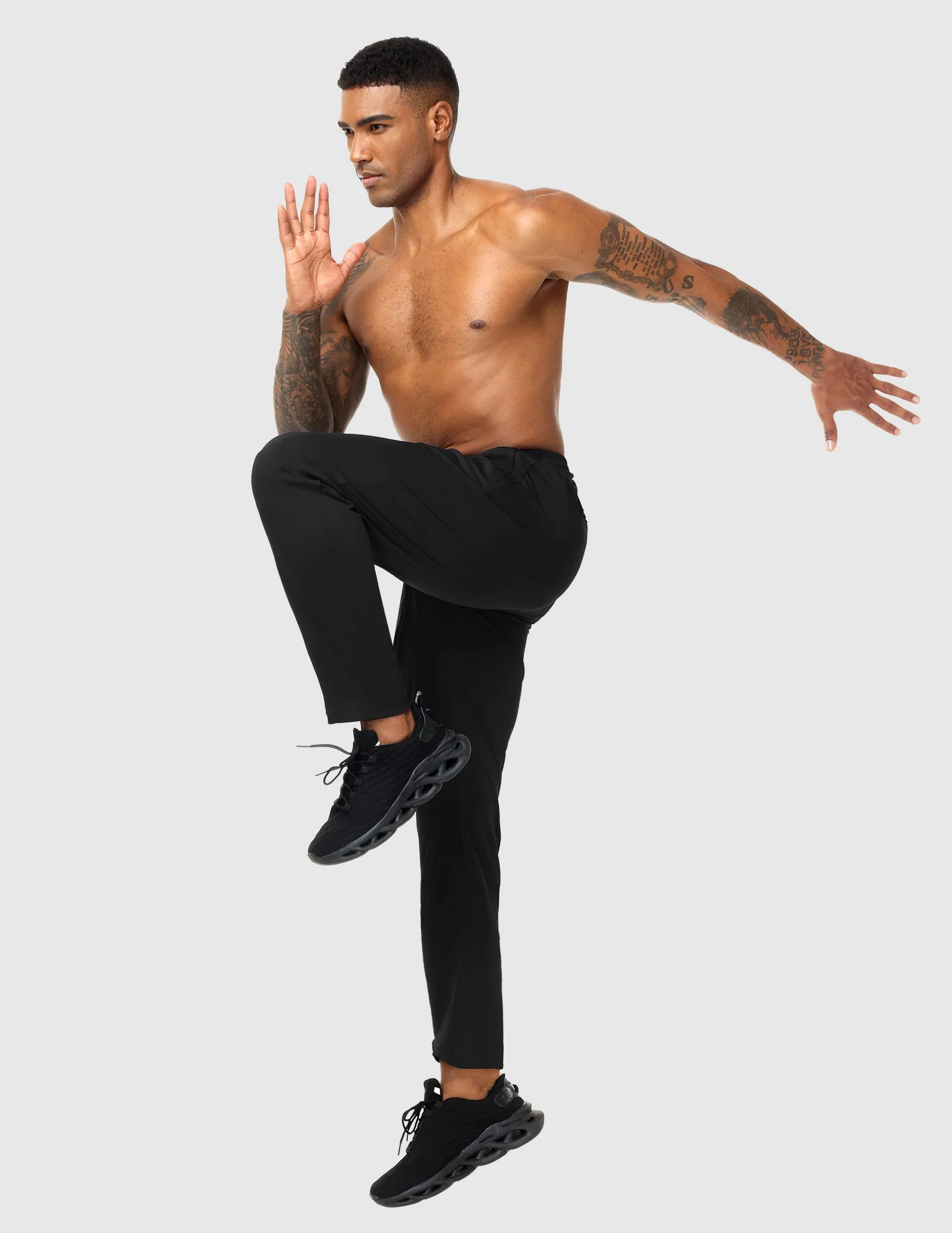 Men's Athletic Sweatpants with 3 Zipper Pockets – Lightweight Track Pants - Image 11