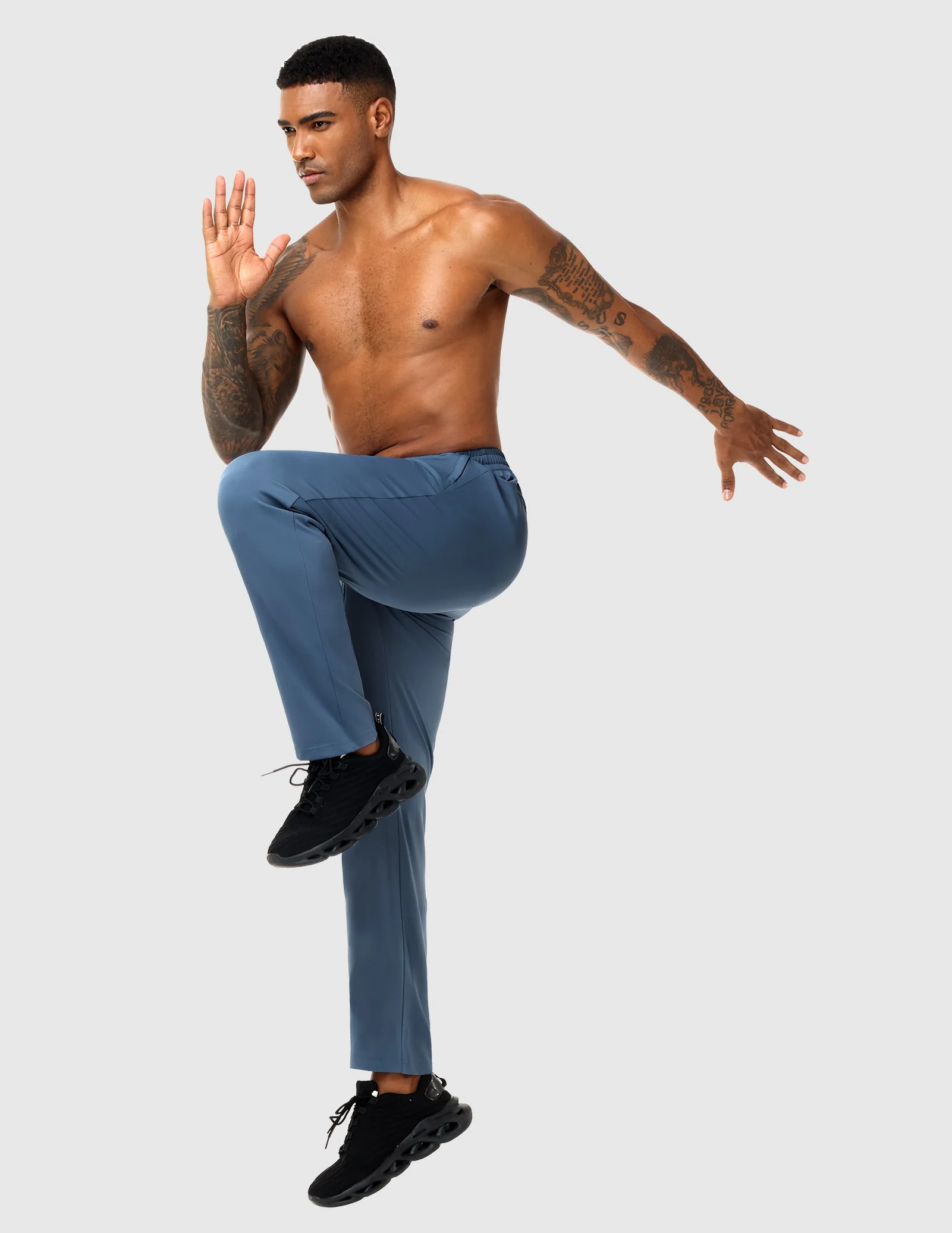 Men's Athletic Sweatpants with 3 Zipper Pockets – Lightweight Track Pants - Image 16