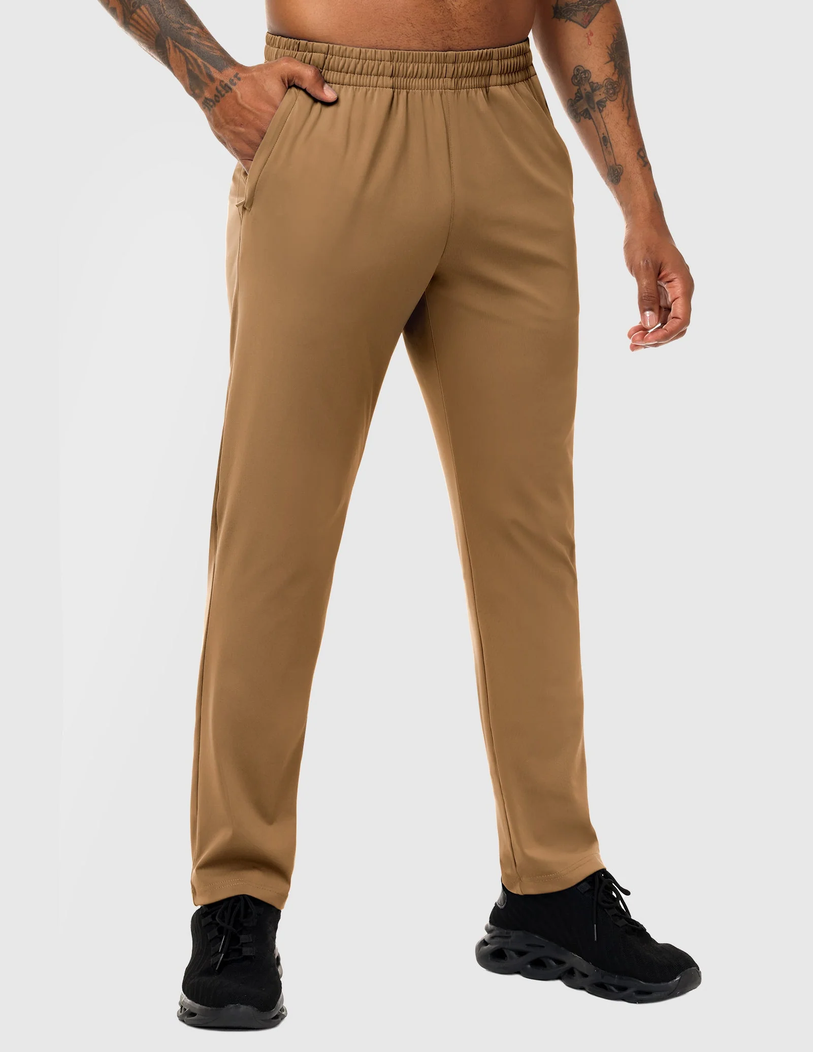 Men's Athletic Sweatpants with 3 Zipper Pockets – Lightweight Track Pants - Image 20